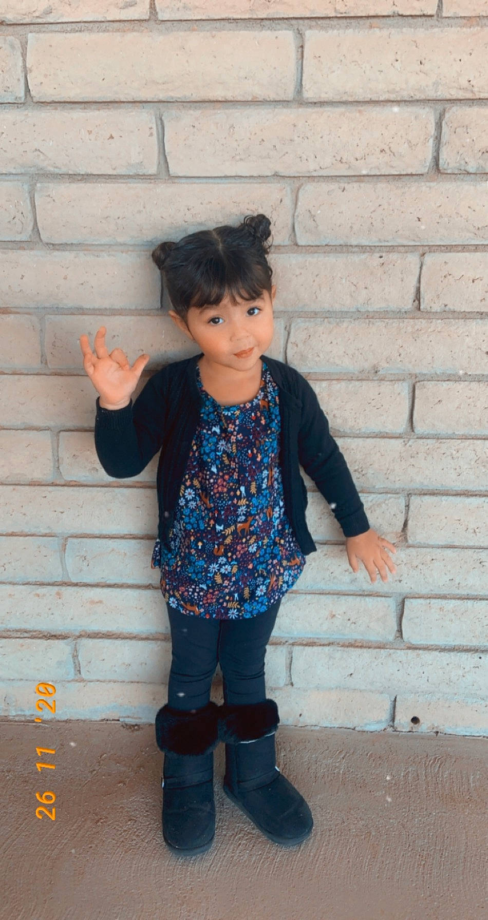 Amarah joined the competition — help win amazing prizes! arm, child, denim, electric_blue, hair, human_body, human_leg, knee, leg, magenta, outerwear, pattern, person, sleeve, sportswear, standing, street_fashion, t_shirt, thigh, toddler
