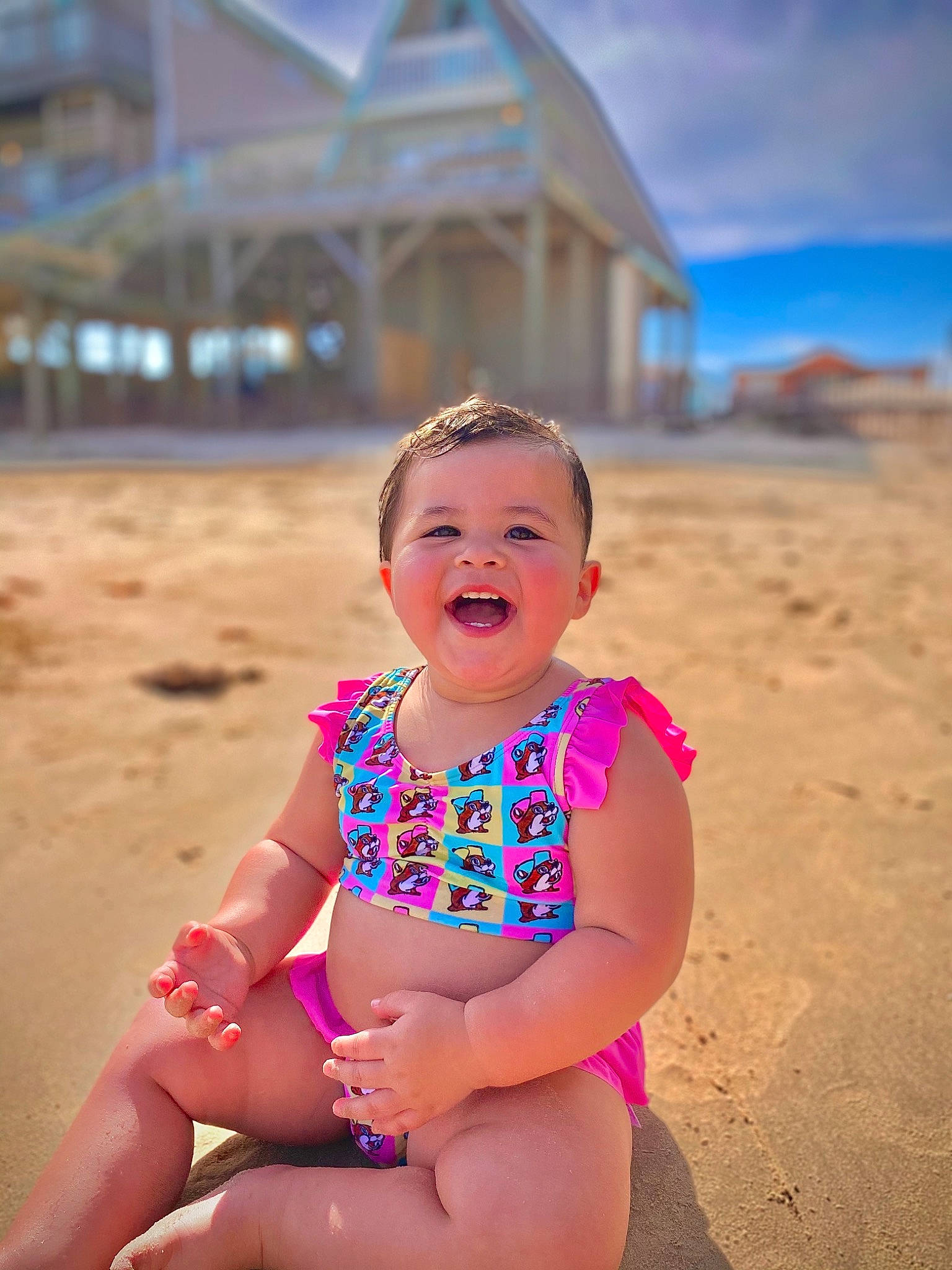 Kaisley joined the competition — help win amazing prizes! baby_toddler_clothing, beach, child, cloud, flash_photography, fun, happy, hat, leisure, people, people_in_nature, people_on_beach, person, photograph, sand, skin, sky, smile, summer, toddler