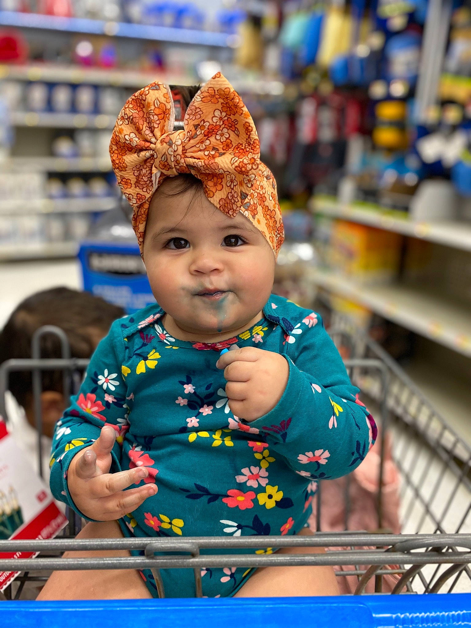 Kaisley joined the competition — help win amazing prizes! baby, baby_toddler_clothing, cap, child, customer, event, fashion_accessory, fun, happy, headwear, leisure, market, person, photograph, recreation, retail, shelf, shopping, smile, sweetness