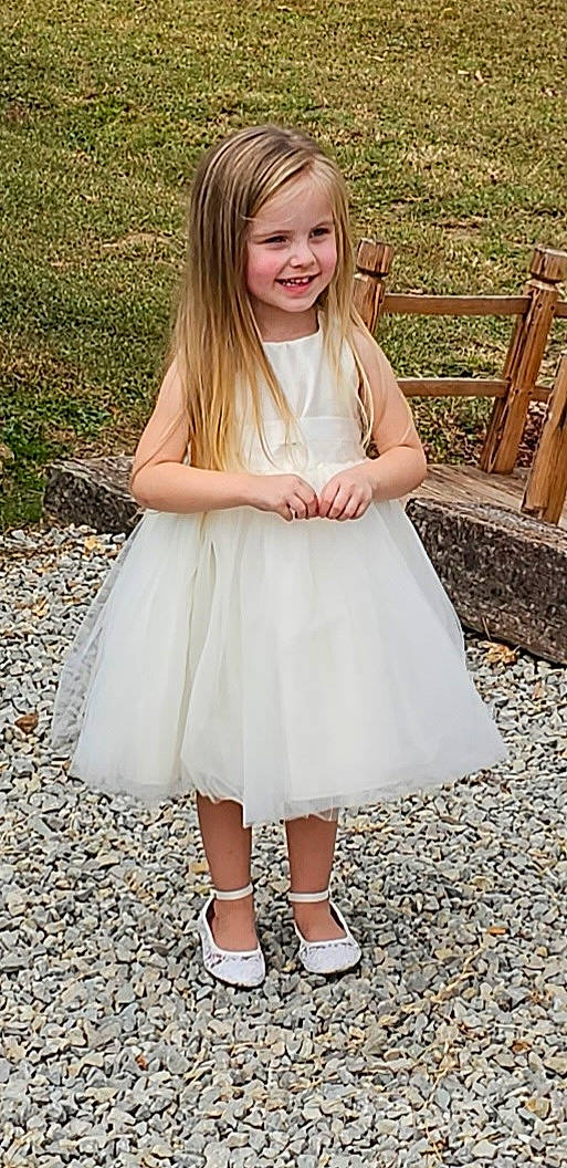 Sophya is registered to the contest to win money with this photo: baby_toddler_clothing, blond, child, day_dress, dress, formal_wear, grass, grey, happy, joy, long_hair, one_piece_garment, people_in_nature, person, pink, plant, sleeve, smile, standing, summer