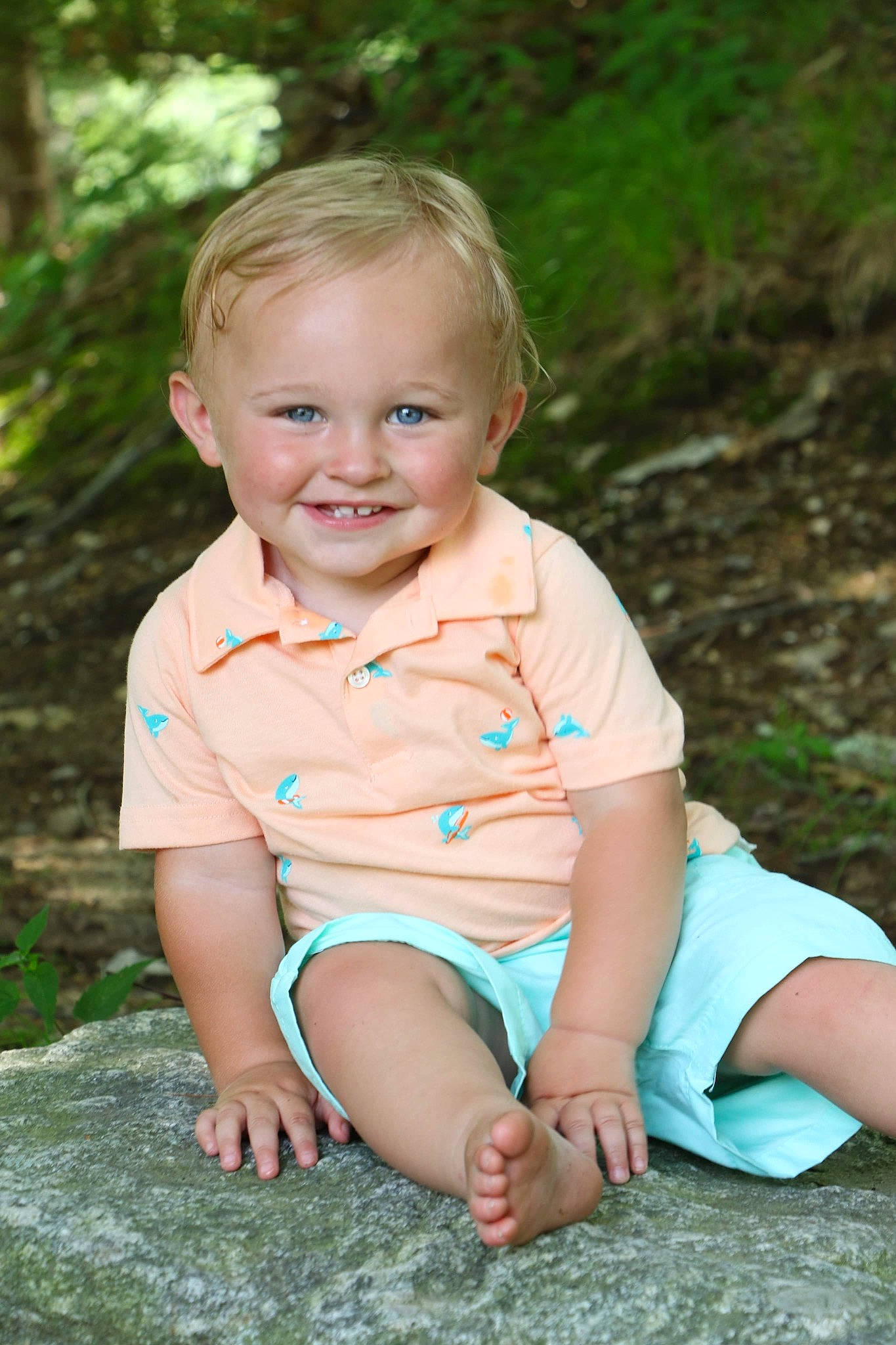 Drew joined the competition — help win amazing prizes! baby, baby_toddler_clothing, blond, child, electric_blue, face, flash_photography, fun, grass, happy, iris, joy, leisure, people_in_nature, person, plant, sitting, skin, smile, thigh