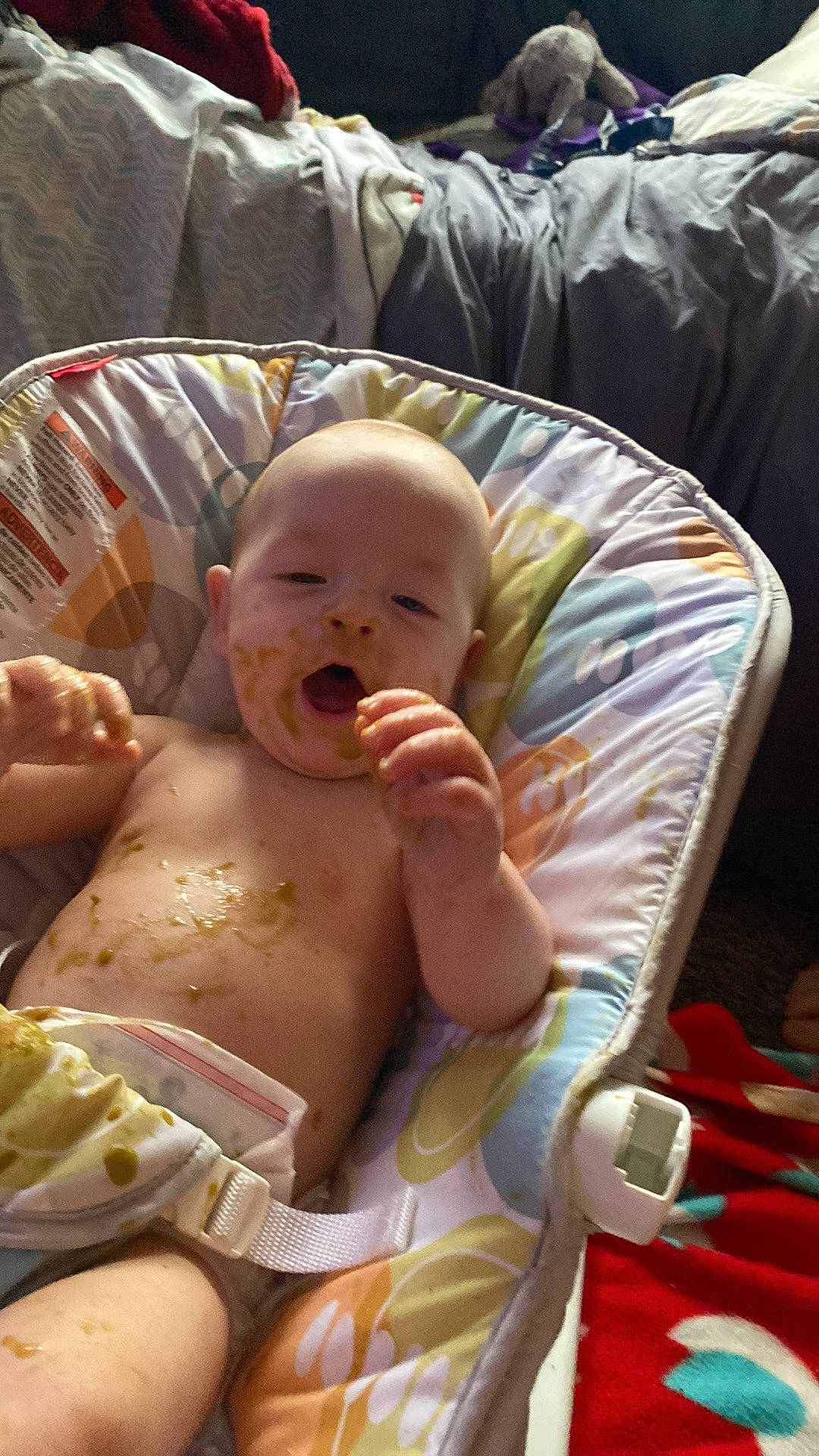 Hunter is registered to the contest to win money with this photo: abdomen, baby, baby_products, cheek, chest, child, comfort, event, eye, face, facial_expression, fun, head, human_body, mammal, mouth, person, skin, smile, thumb