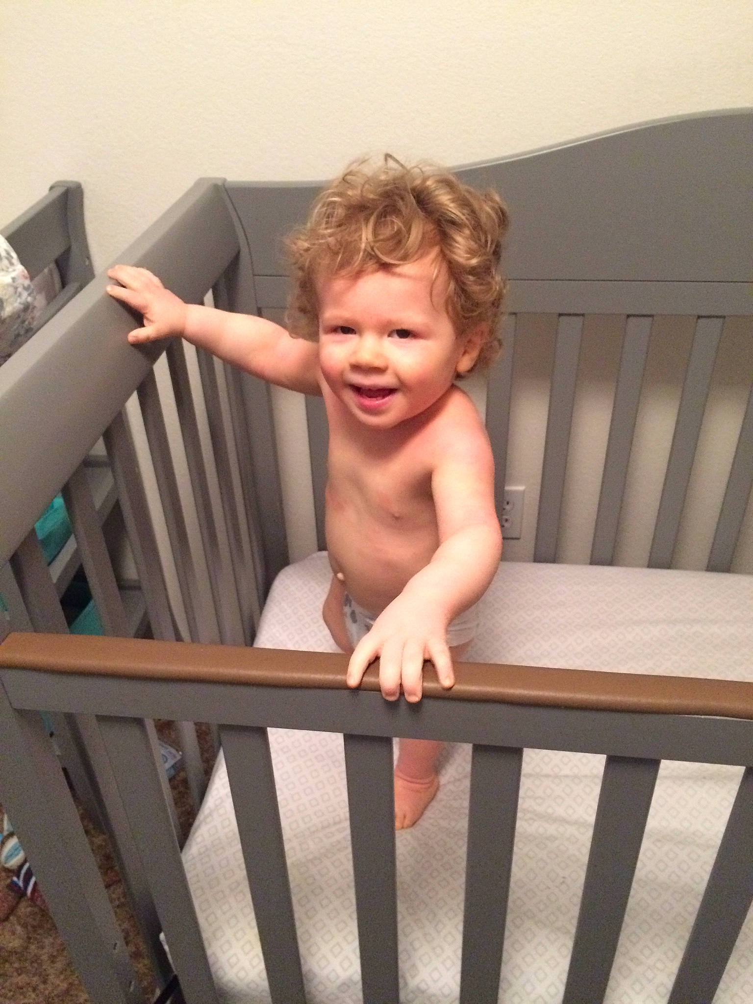 Dominic joined the competition — help win amazing prizes! child, furniture, infant_bed, joy, leg, person, product, sitting