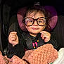 Reign joined the competition — help win amazing prizes! accessories, baby, bodypart, car, car_interior, carseat, clothing, coat, face, finger, glasses, hand, happy, head, jacket, person, photography, portrait, smile, sunglasses