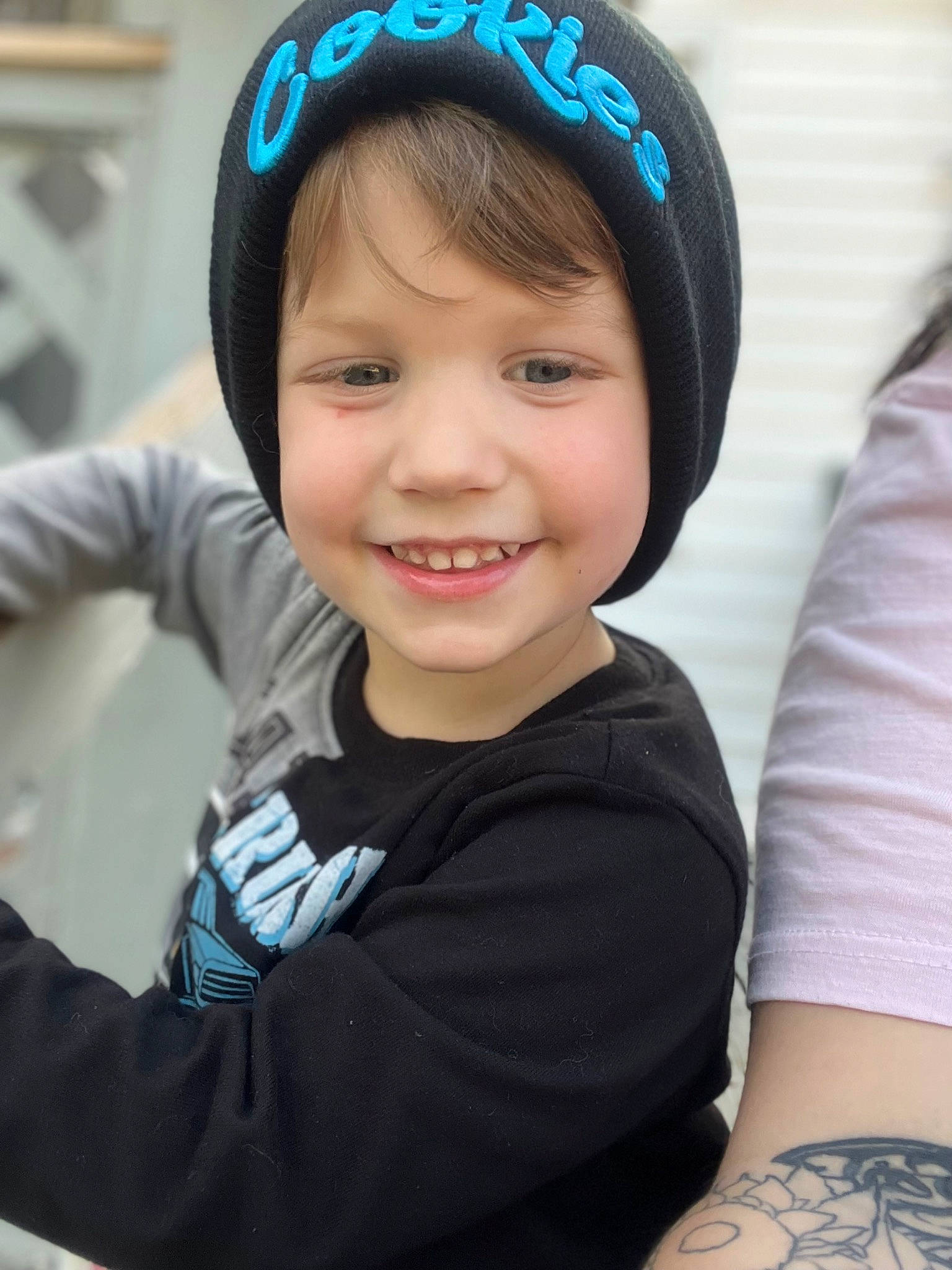 Jordan joined the competition — help win amazing prizes! baseball_cap, black, black_hair, blue, cap, clothing, cool, elbow, electric_blue, flash_photography, hairstyle, happy, hat, headwear, joy, muscle, organ, person, personal_protective_equipment, sleeve