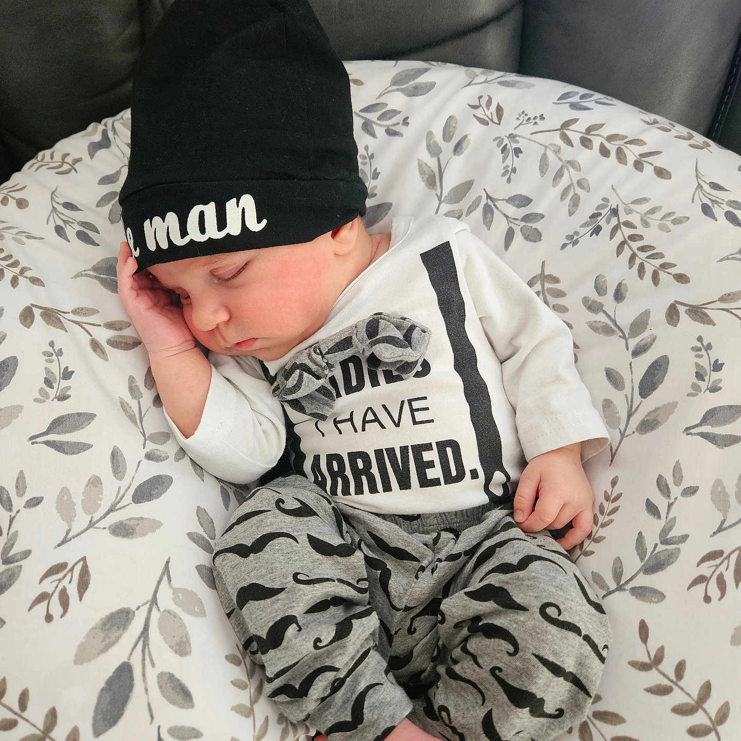 Luc joined the competition — help win amazing prizes! baby, bed, bedroom, blanket, cap, clothing, couch, cushion, face, furniture, hat, head, homedecor, indoors, newborn, person, photography, portrait, room, sleeping