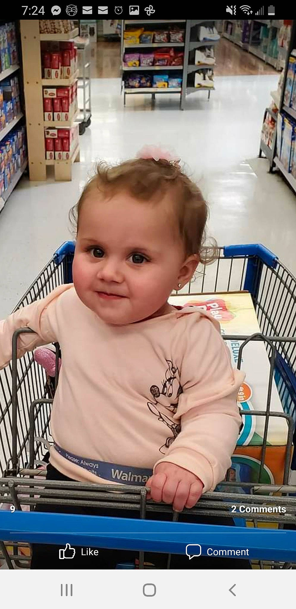 Mileena joined the competition — help win amazing prizes! baby, baby_toddler_clothing, cheek, child, customer, fun, people, person, photograph, product, shelf, shelving, shopping_cart, sitting, skin, smile, snapshot, standing, t_shirt, toddler