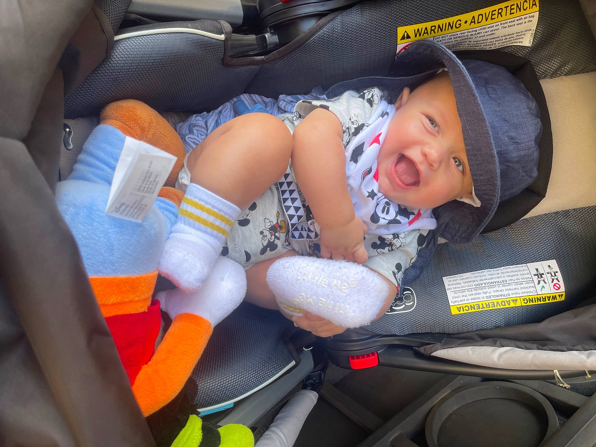 Parker joined the competition — help win amazing prizes! arm, auto_part, baby, baby_carriage, baby_in_car_seat, car_seat, car_seat_cover, child, comfort, finger, head_restraint, headwear, human_body, knee, lap, mode_of_transport, motor_vehicle, person, seat_belt, smile