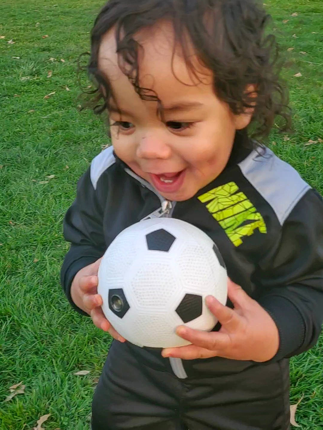 Mark joined the competition — help win amazing prizes! ball, ball_game, football, fun, grass, happy, leisure, mammal, people_in_nature, person, player, playing_sports, recreation, smile, soccer, soccer_ball, sports, sports_equipment, team_sport, toddler