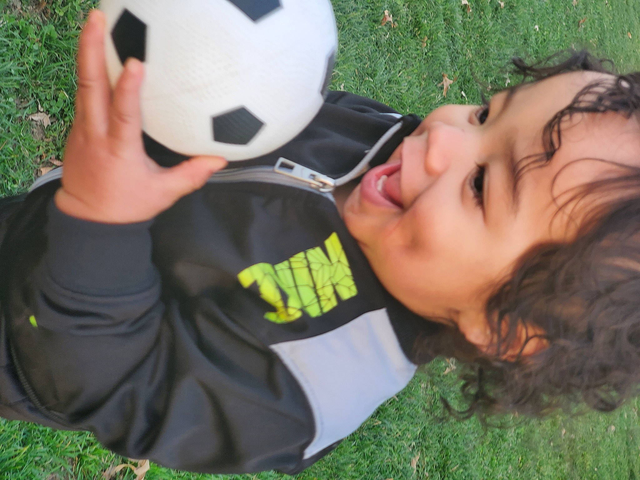 Mark joined the competition — help win amazing prizes! ball, facial_expression, football, fun, grass, happy, joy, leisure, light, nose, panda, people_in_nature, person, personal_protective_equipment, smile, soccer, soccer_ball, sports_equipment, sports_gear, stuffed_toy