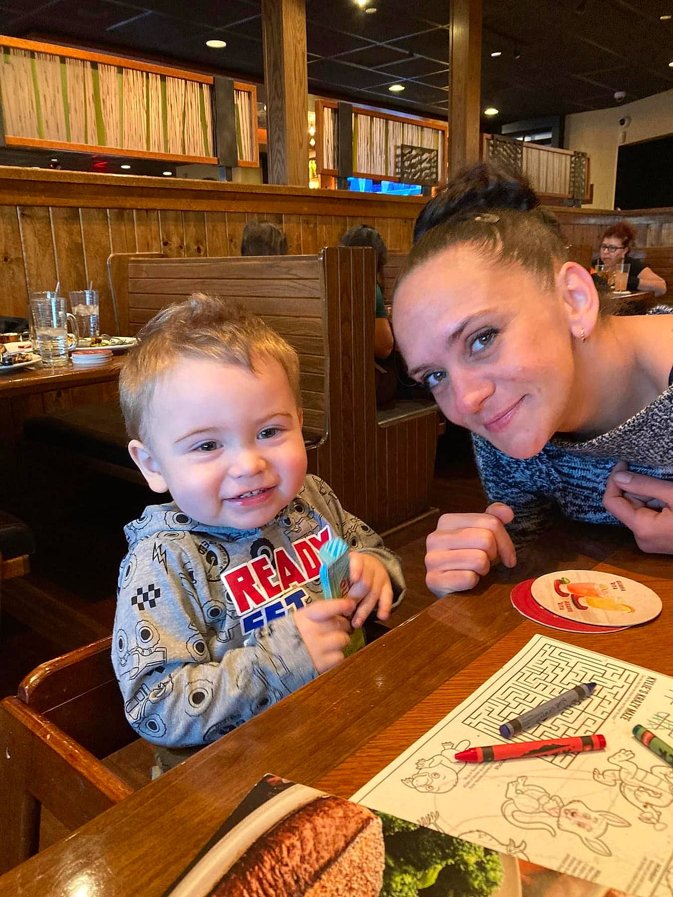 Kaleb joined the competition — help win amazing prizes! chair, child, event, fun, happy, joy, junk_food, leisure, meal, person, recreation, room, sharing, sitting, smile, t_shirt, table, tableware, toddler, vacation