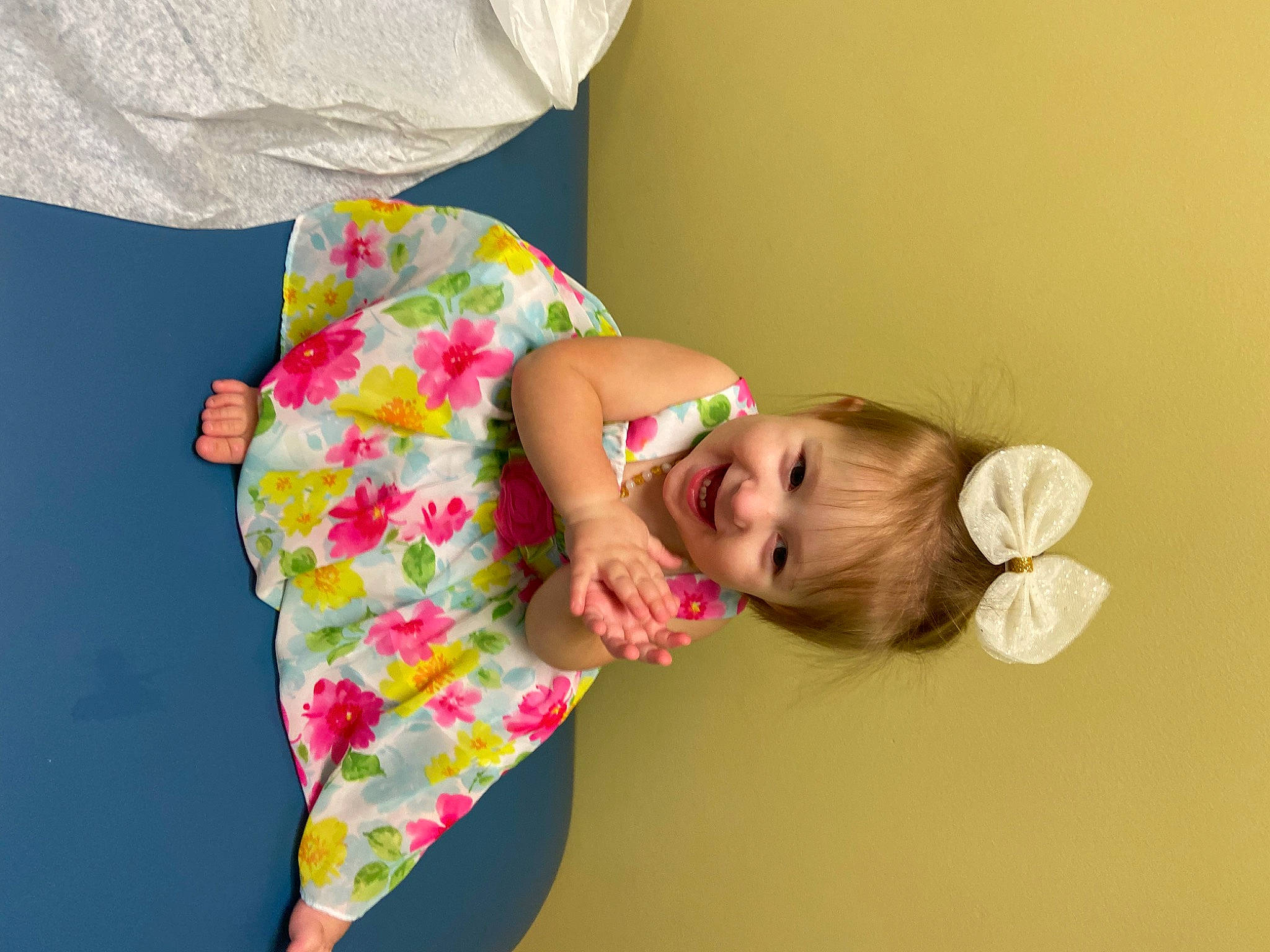 Joycelynn joined the competition — help win amazing prizes! arm, baby, baby_toddler_clothing, child, comfort, finger, fun, gesture, happy, joy, linens, magenta, pattern, person, pink, product, room, skin, sleeve, smile