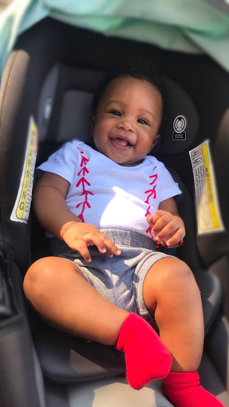 Lamar joined the competition — help win amazing prizes! auto_part, baby, baby_carriage, baby_in_car_seat, baby_products, car_seat, child, joy, lap, person, product, seat_belt, sitting, toddler