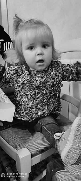 Sofia a rejoint le concours — aidez-le/la à gagner de superbes lots ! black, black_and_white, cheek, comfort, eye, face, facial_expression, hair, hairstyle, happy, head, human, iris, organ, person, photograph, skin, sleeve, style, toddler