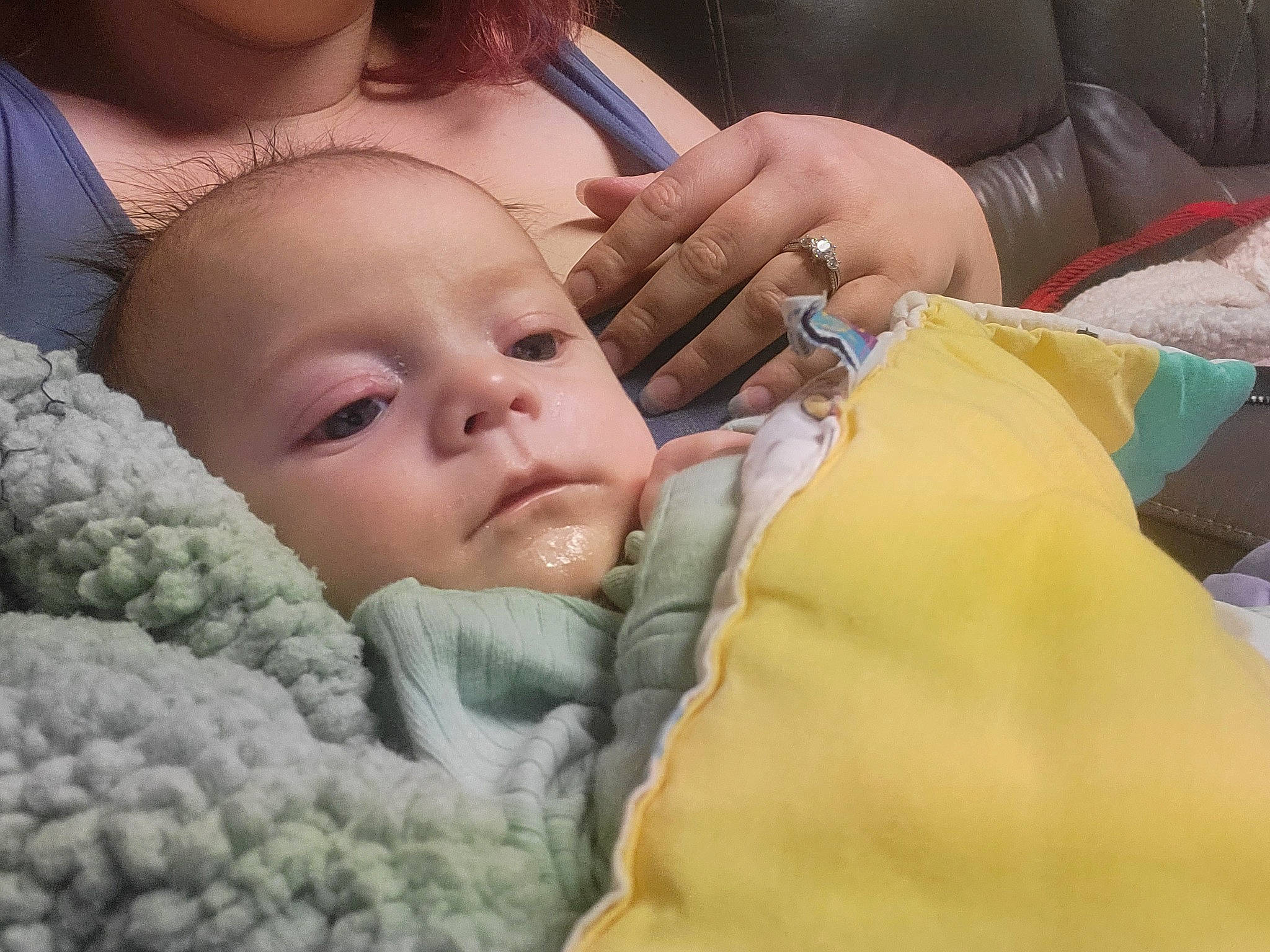 Kyler is registered to the contest to win money with this photo: baby, baby_toddler_clothing, cheek, child, comfort, eyelash, face, finger, gesture, grass, hand, happy, human, mouth, nail, nose, organ, person, skin, thumb