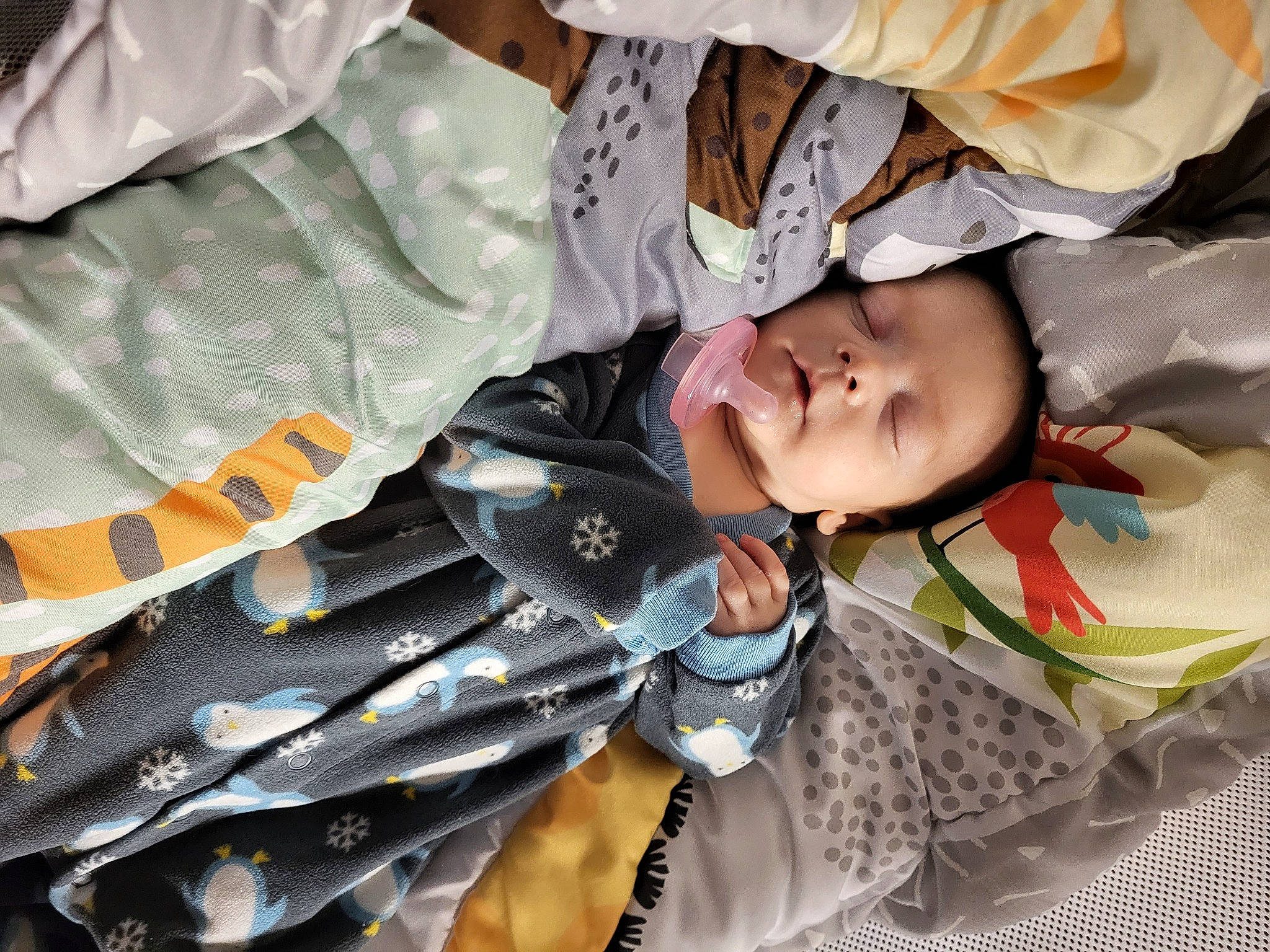 Kyler is registered to the contest to win money with this photo: baby, baby_products, baby_toddler_clothing, child, comfort, fashion_design, pattern, person, personal_protective_equipment, sleeve, toddler, tree, white