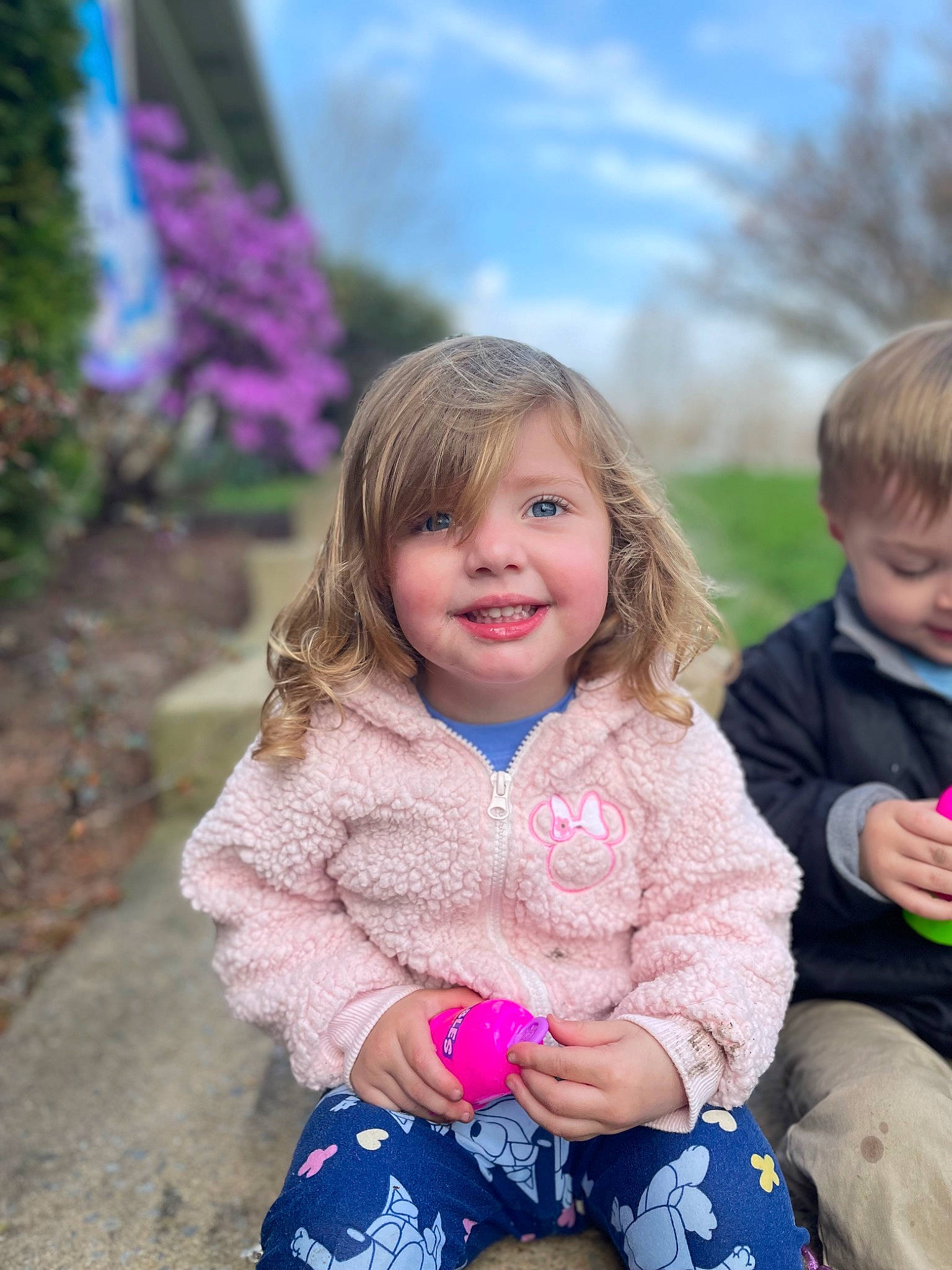 Delaney joined the competition — help win amazing prizes! baby_toddler_clothing, cloud, eye, face, grass, happy, head, iris, joy, leisure, people, people_in_nature, person, photograph, plant, skin, sky, smile, standing, summer