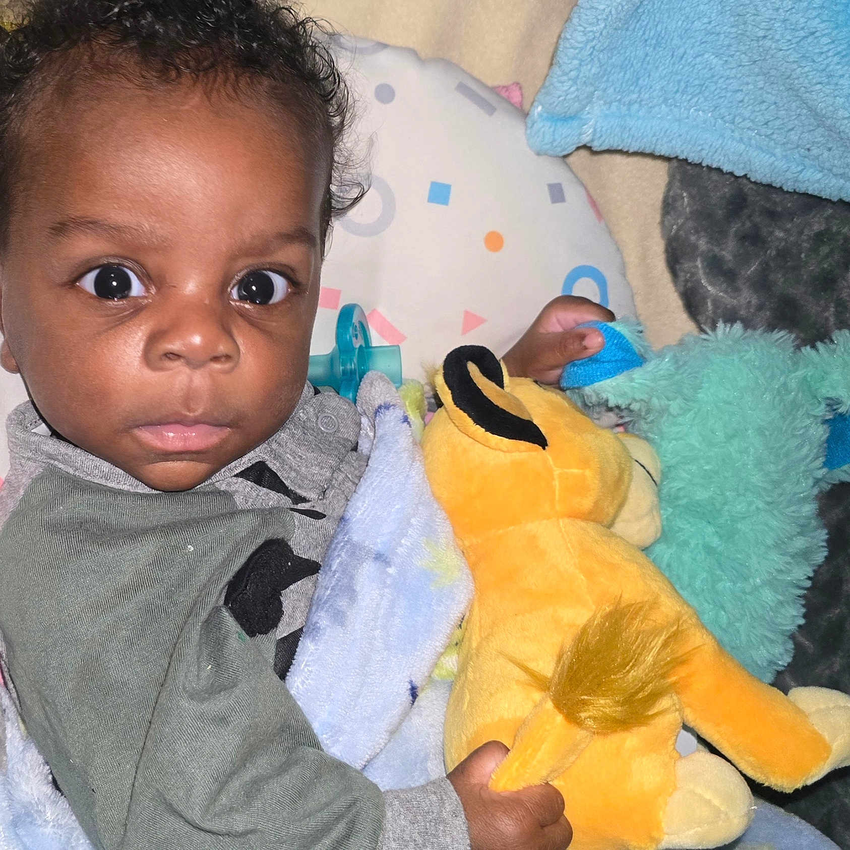 Jamaris joined the competition — help win amazing prizes! architecture, baby, bed, blanket, bodypart, building, couch, cushion, doll, face, finger, furniture, hand, head, hospital, person, photography, plush, portrait, toy