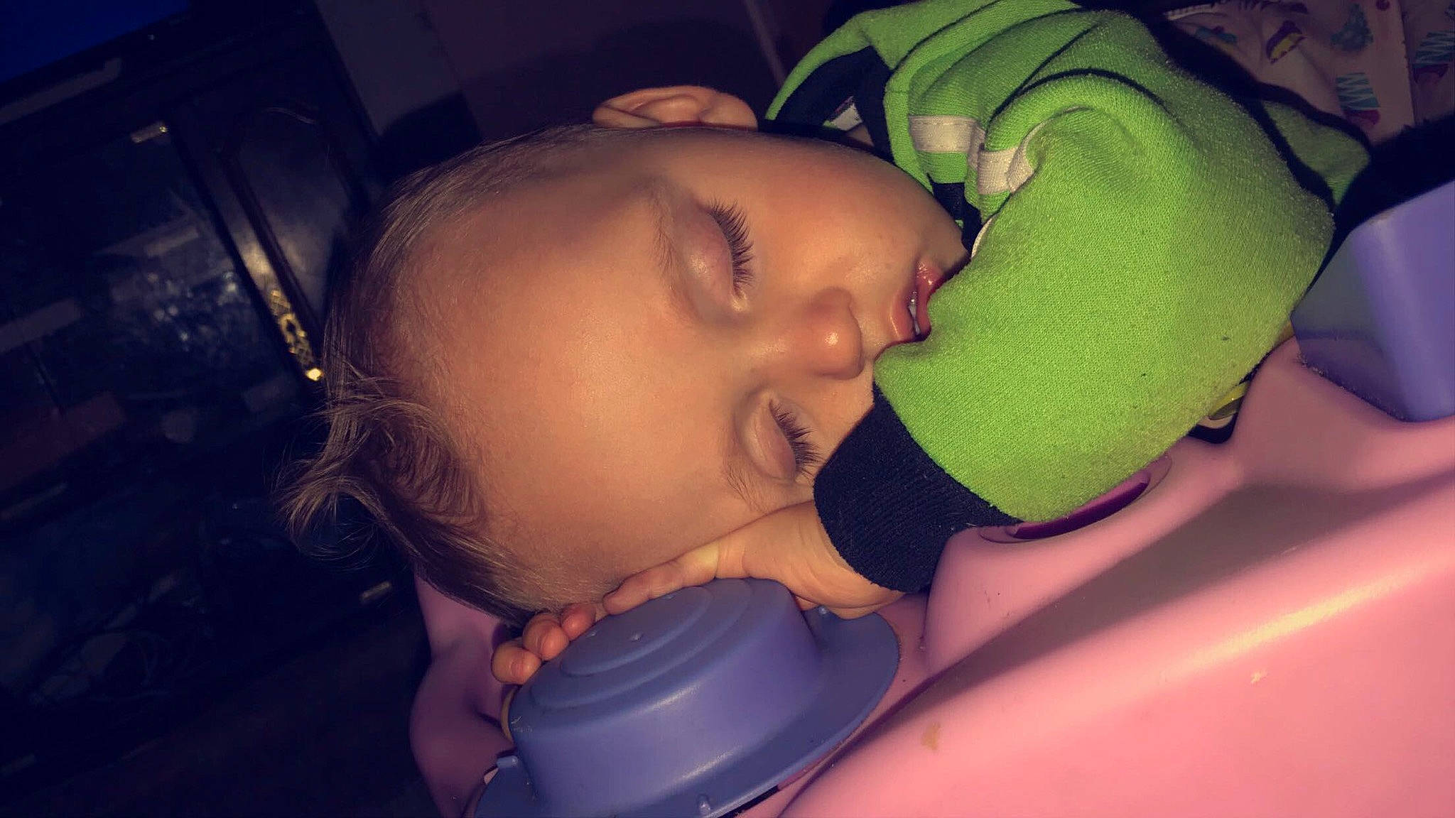 Klayton joined the competition — help win amazing prizes! baby, black_hair, cheek, child, cool, ear, eye, face, forehead, fun, green, head, lip, mouth, nap, neck, nose, person, skin, sleep