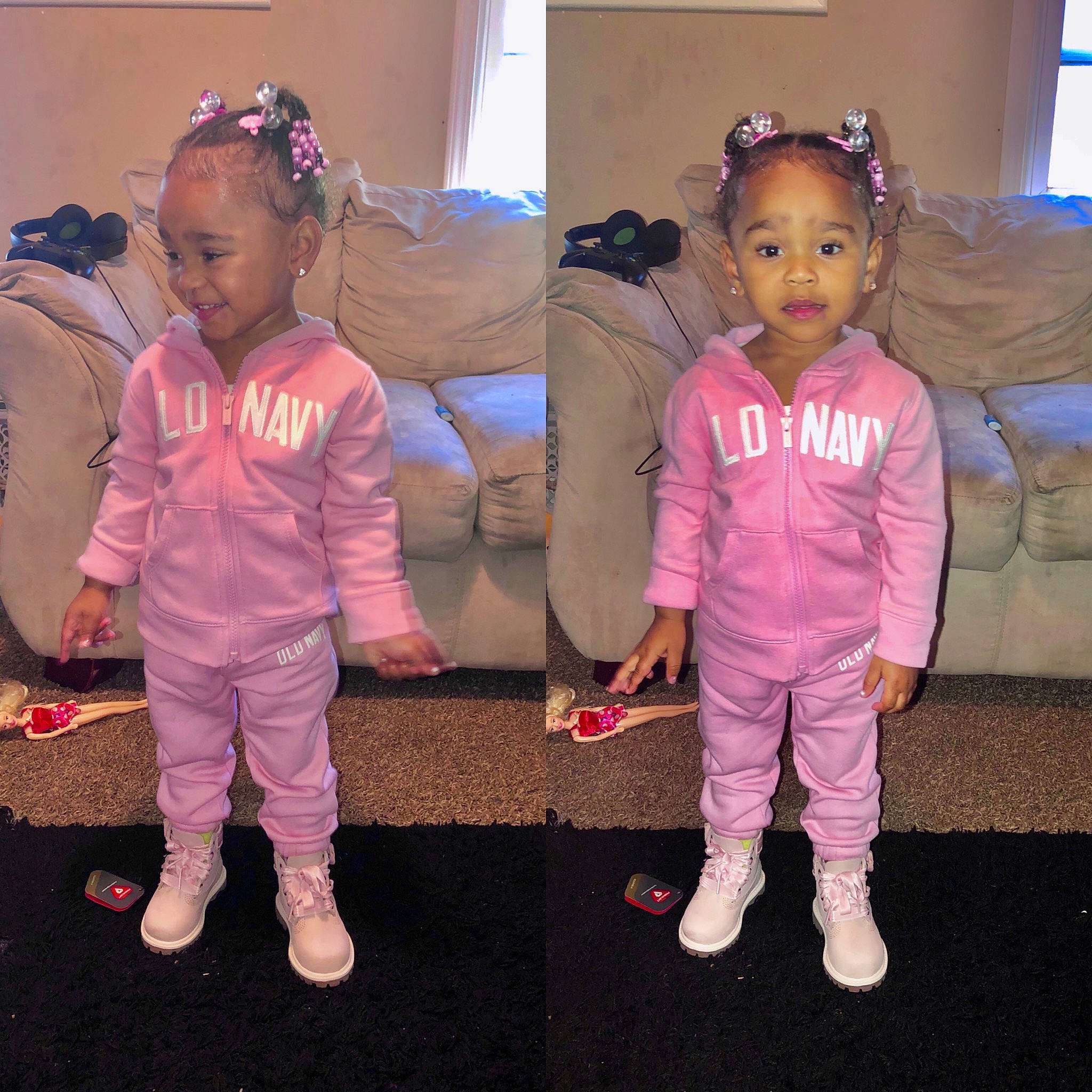 Celina joined the competition — help win amazing prizes! baby, child, costume, fun, person, pink, shoe, smile, toddler