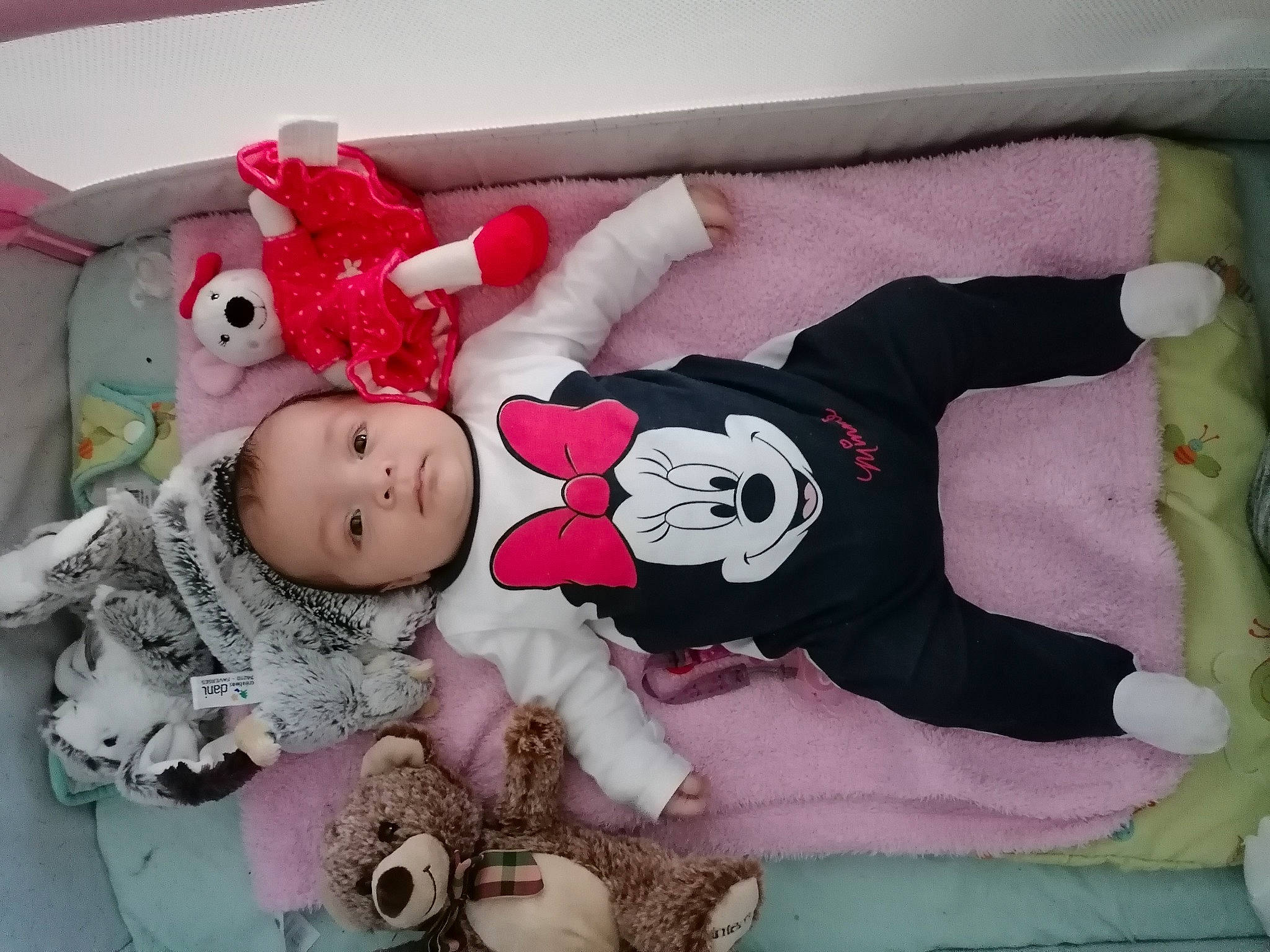 Maïly participe au concours pour gagner de l'argent avec cette photo : baby, baby_products, baby_toddler_clothing, baby_toys, child, person, pink, plush, product, room, stuffed_toy, toddler, toy