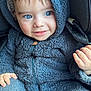 Dylan is registered to the contest to win money with this photo: baby, blue_eyes, blue_hoodie, car_seat, casual, child, closeup, cute, face, fluffy_clothing, hands, happy, indoor, infant, portrait, seatbelt, smile, toddler, warm_clothing, young_child
