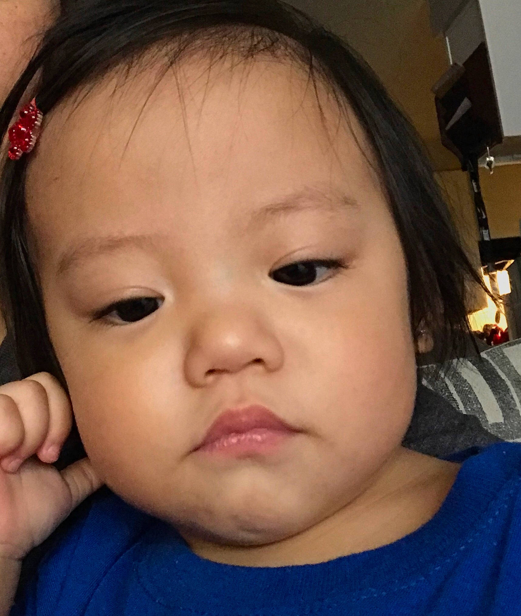 Elaina Mila Roque is registered to the contest to win money with this photo: baby, cheek, child, chin, close_up, ear, eye, eyebrow, eyelash, face, forehead, head, iris, jaw, lip, mouth, neck, nose, person, skin