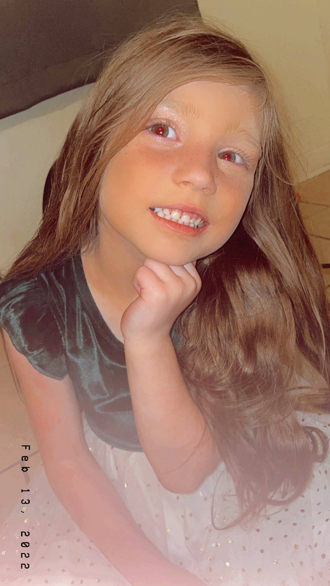 Allie is registered to the contest to win money with this photo: cheek, chin, dress, eye, eyebrow, eyelash, face, fashion, flash_photography, forehead, hair, hairstyle, head, iris, jaw, joy, lip, nose, organ, person