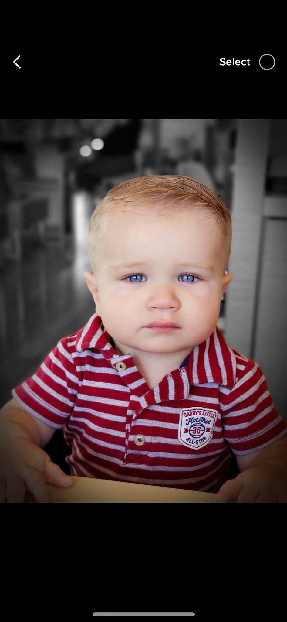 Hagen joined the competition — help win amazing prizes! baby, baby_toddler_clothing, blond, cheek, child, collar, eyebrow, eyelash, flash_photography, forehead, happy, iris, lip, mouth, nose, person, sitting, skin, sleeve, toddler