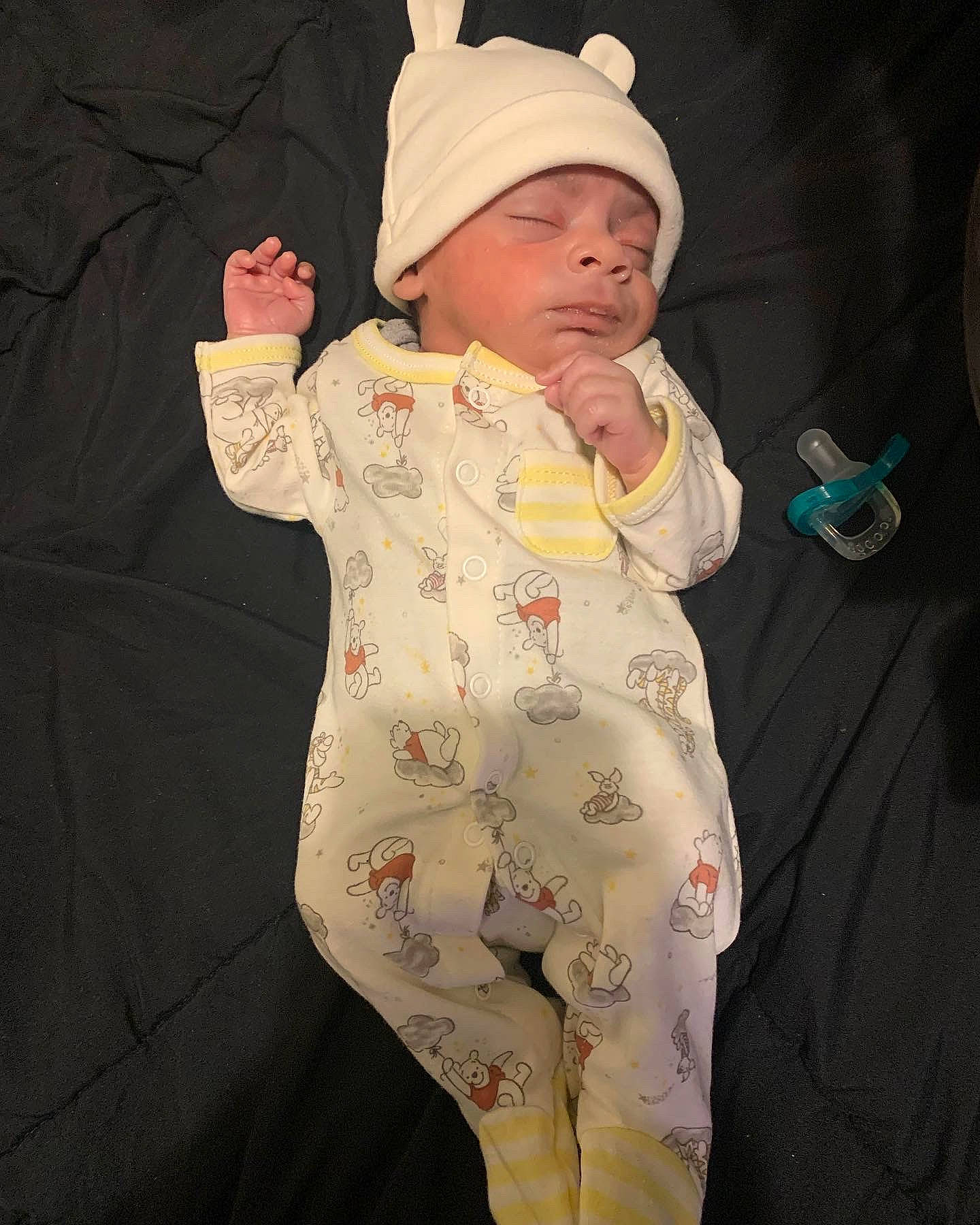 Martin joined the competition — help win amazing prizes! baby, baby_toddler_clothing, cap, child, costume, entertainment, event, fun, fur, gesture, hat, headgear, headwear, linens, pattern, person, personal_protective_equipment, room, sleeve, suit