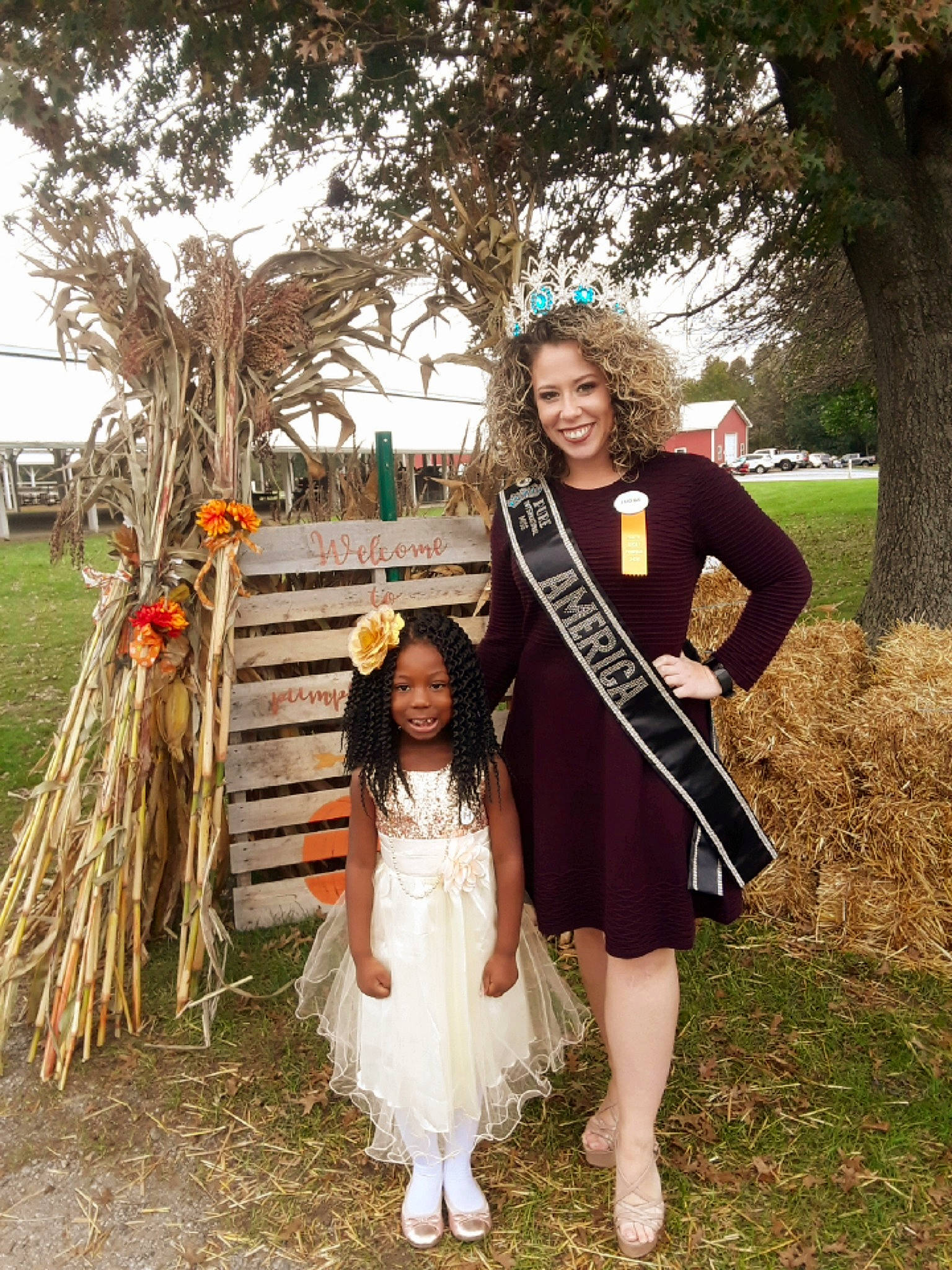 Adina joined the competition — help win amazing prizes! child, costume, event, fawn, fun, joy, long_hair, person, photograph, plant, pole, smile, tree