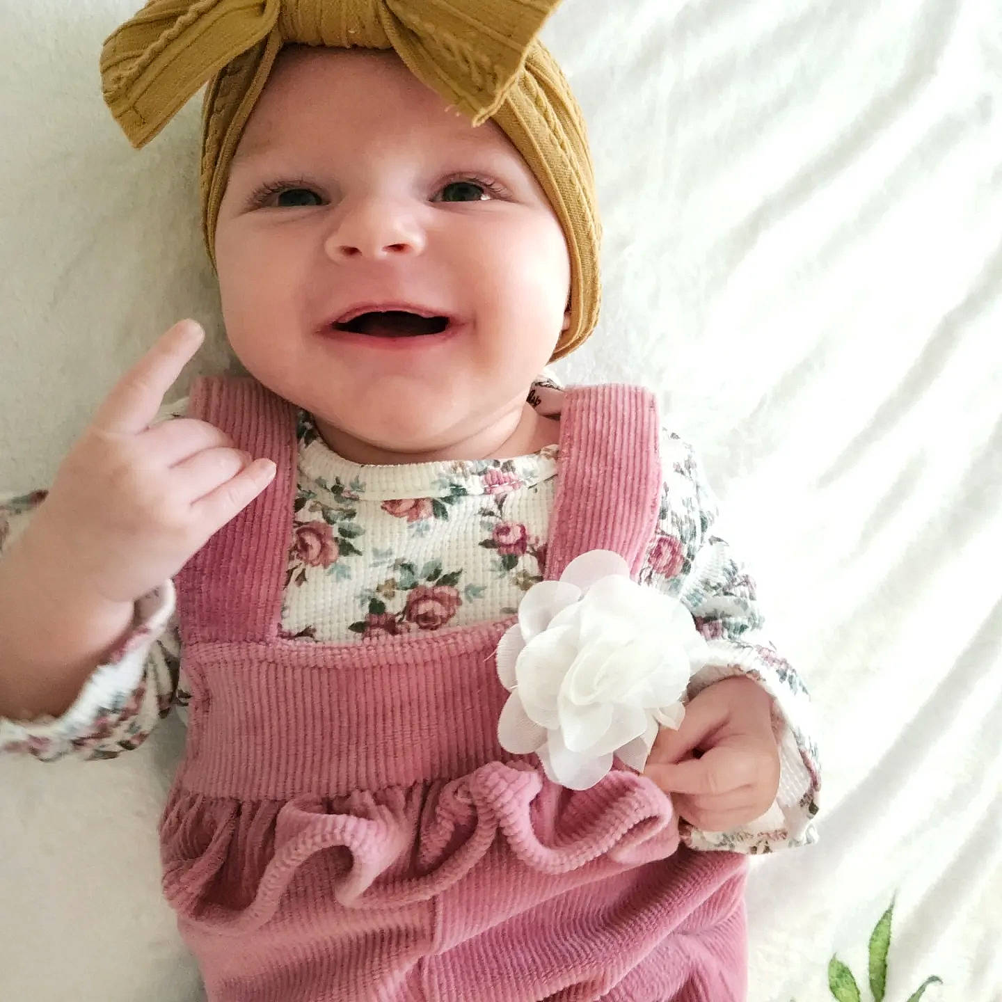 Jane joined the competition — help win amazing prizes! baby, baby_toddler_clothing, cap, collar, dress_shirt, face, finger, hairstyle, happy, head, headgear, lip, outerwear, person, pink, skin, sleeve, smile, textile, toddler