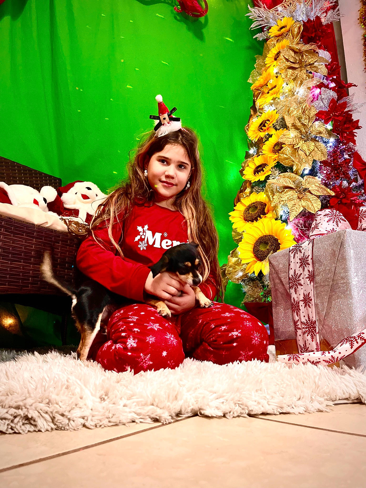 Natalia is registered to the contest to win money with this photo: christmas, christmas_decoration, christmas_eve, christmas_ornament, decoration, event, flower, fun, happy, holiday, interior_design, joy, magenta, ornament, people_in_nature, person, plant, smile, toddler, tradition