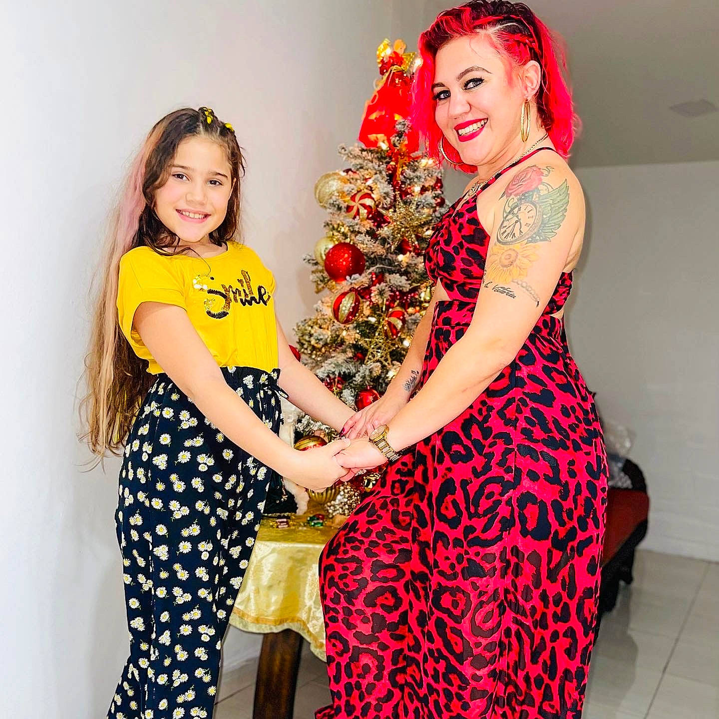 Natalia joined the competition — help win amazing prizes! beauty, day_dress, event, family_taking_photos_together, fashion_design, fashion_model, formal_wear, fun, gesture, happy, joy, one_piece_garment, pattern, person, red, shoulder, sleeve, smile, standing, style