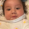 Anaya Rose joined the competition — help win amazing prizes! baby, infant, face, headband, white_clothing, daisy_pattern, indoors, cute, child, portrait, chubby_cheeks, curious_expression, young_child, person, human, smiling, closeup, soft_lighting, baby_girl, adorable