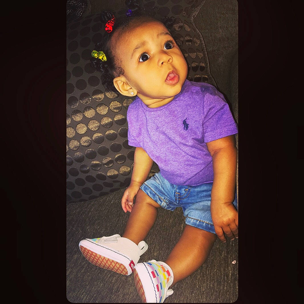 Karma joined the competition — help win amazing prizes! arm, baby, cheek, child, chin, cool, face, fun, head, human, leg, lip, mouth, nose, person, pink, shoe, skin, standing, t_shirt