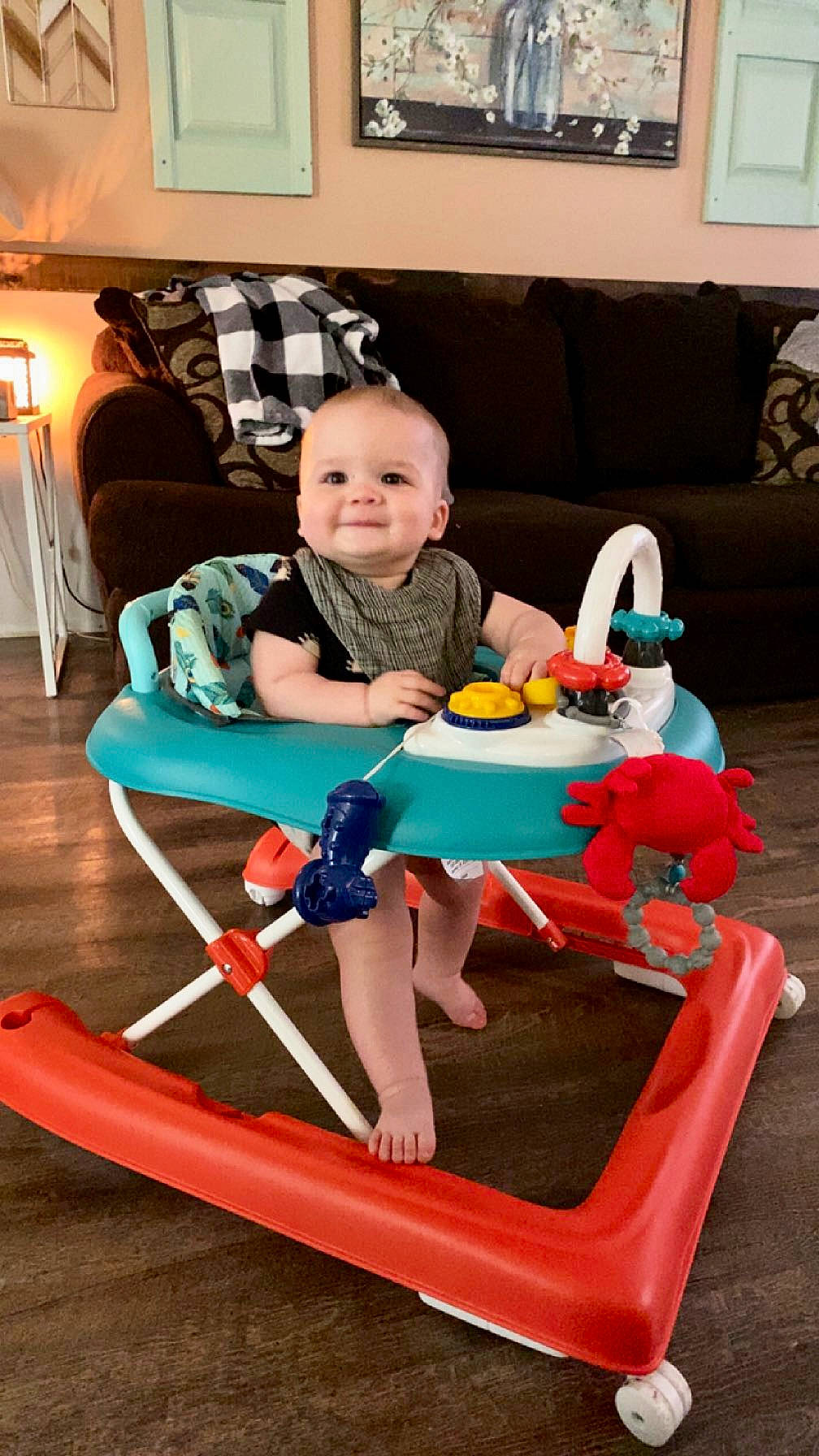 Stetson joined the competition — help win amazing prizes! baby, baby_playing_with_toys, baby_products, baby_toddler_clothing, chair, child, comfort, couch, event, fun, happy, joy, lamp, leisure, living_room, person, picture_frame, play, room, sitting