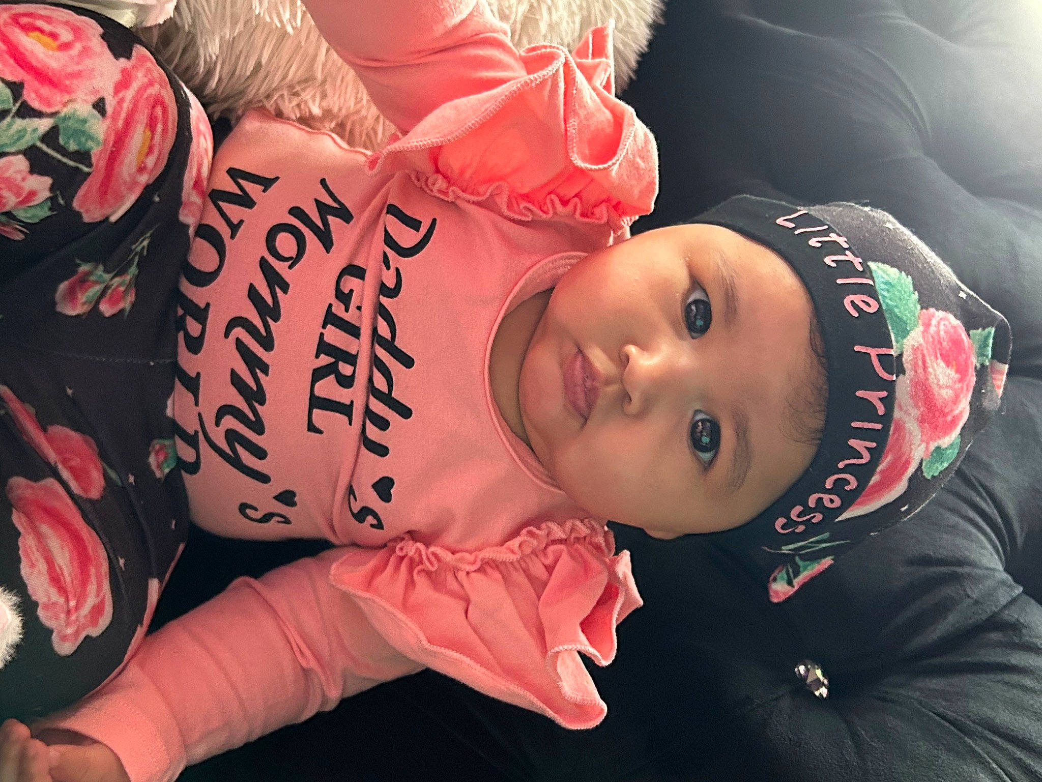 Asiah is registered to the contest to win money with this photo: baby, carmine, cheek, child, fashion, flash_photography, flesh, happy, headwear, lip, magenta, mouth, person, petal, pink, plant, portrait_photography, red, rose, skin