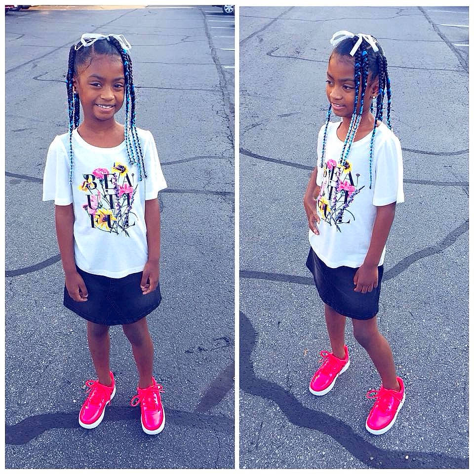 Emani is registered to the contest to win money with this photo: child, clothing, cool, dress, fashion, footwear, hairstyle, happy, joy, long_hair, pattern, person, pink, play, shoe, shorts, smile, street_fashion, style, summer