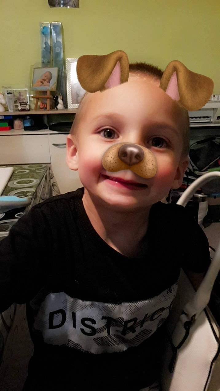 Sylverio participe au concours pour gagner de l'argent avec cette photo : active_shirt, baby_toddler_clothing, blurred, cheek, domestic_pig, home_appliance, iris, joy, kitchen_appliance, livestock, person, picture_frame, shelf, shelving, skin, snout, suidae, whiskers