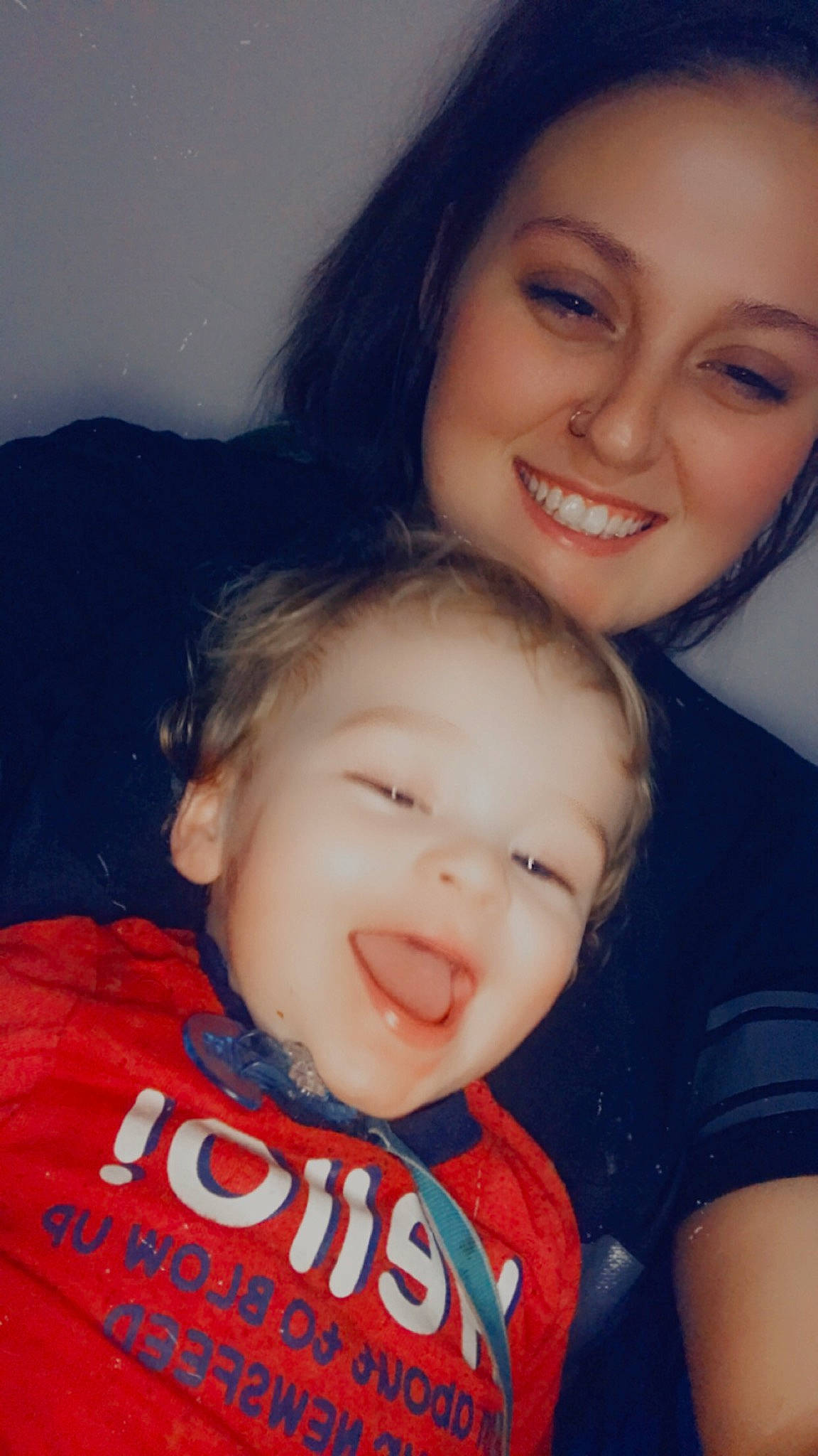 Ryver is registered to the contest to win money with this photo: baby, cheek, child, chin, face, facial_expression, fun, happy, joy, laugh, lip, love, nose, people, person, selfie, skin, smile, toddler