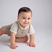 Nicolas Asafe joined the competition — help win amazing prizes! baby, crawling, smile, knitted_outfit, cute, child, infant, hands, legs, floor, studio, portrait, expression, happy, young, skin, face, eyes, mouth, indoors