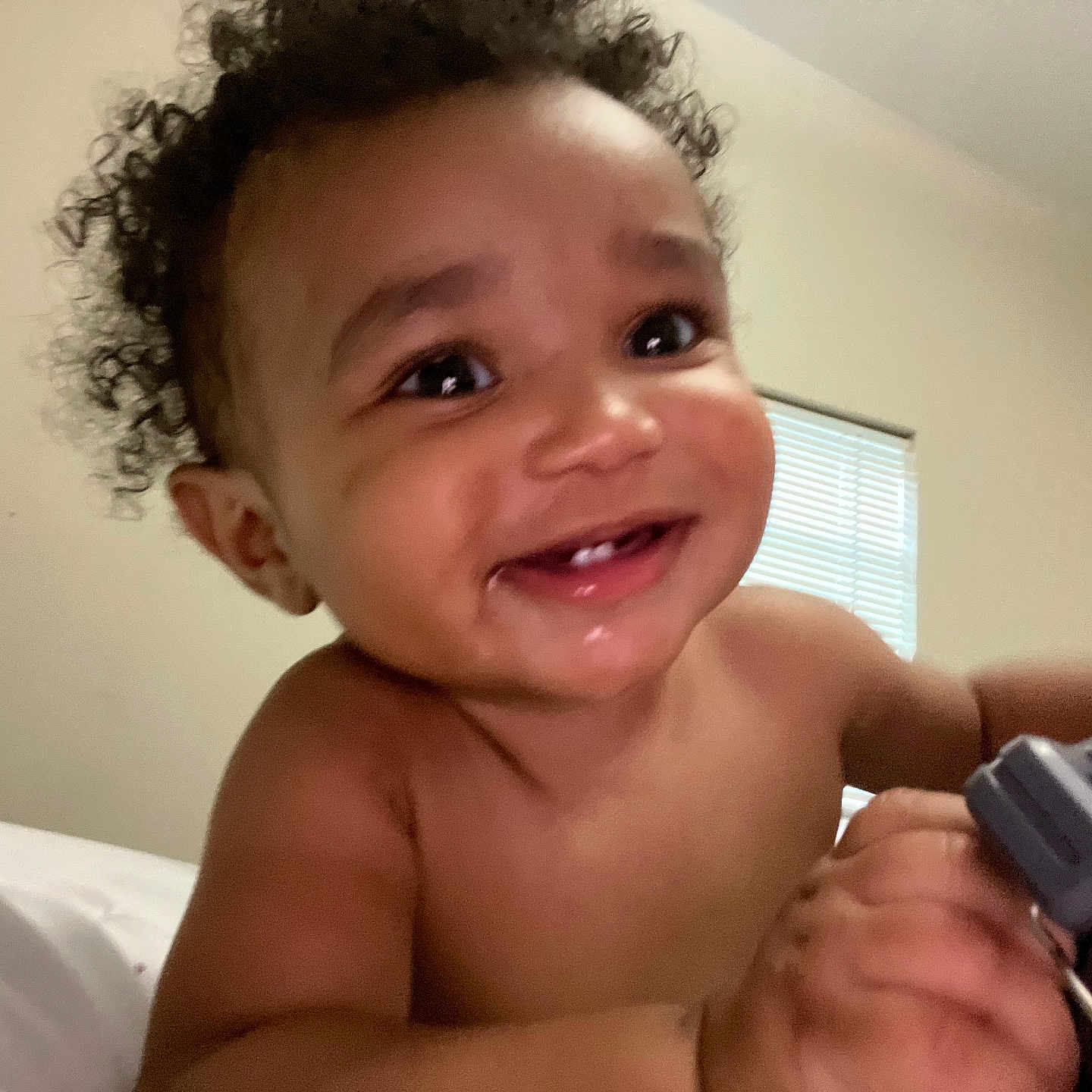 Kevin joined the competition — help win amazing prizes! baby, babylaughing, bed, bedroom, bodypart, crying, face, finger, furniture, hand, happy, head, indoors, mouth, person, photography, portrait, sad, smile, teeth