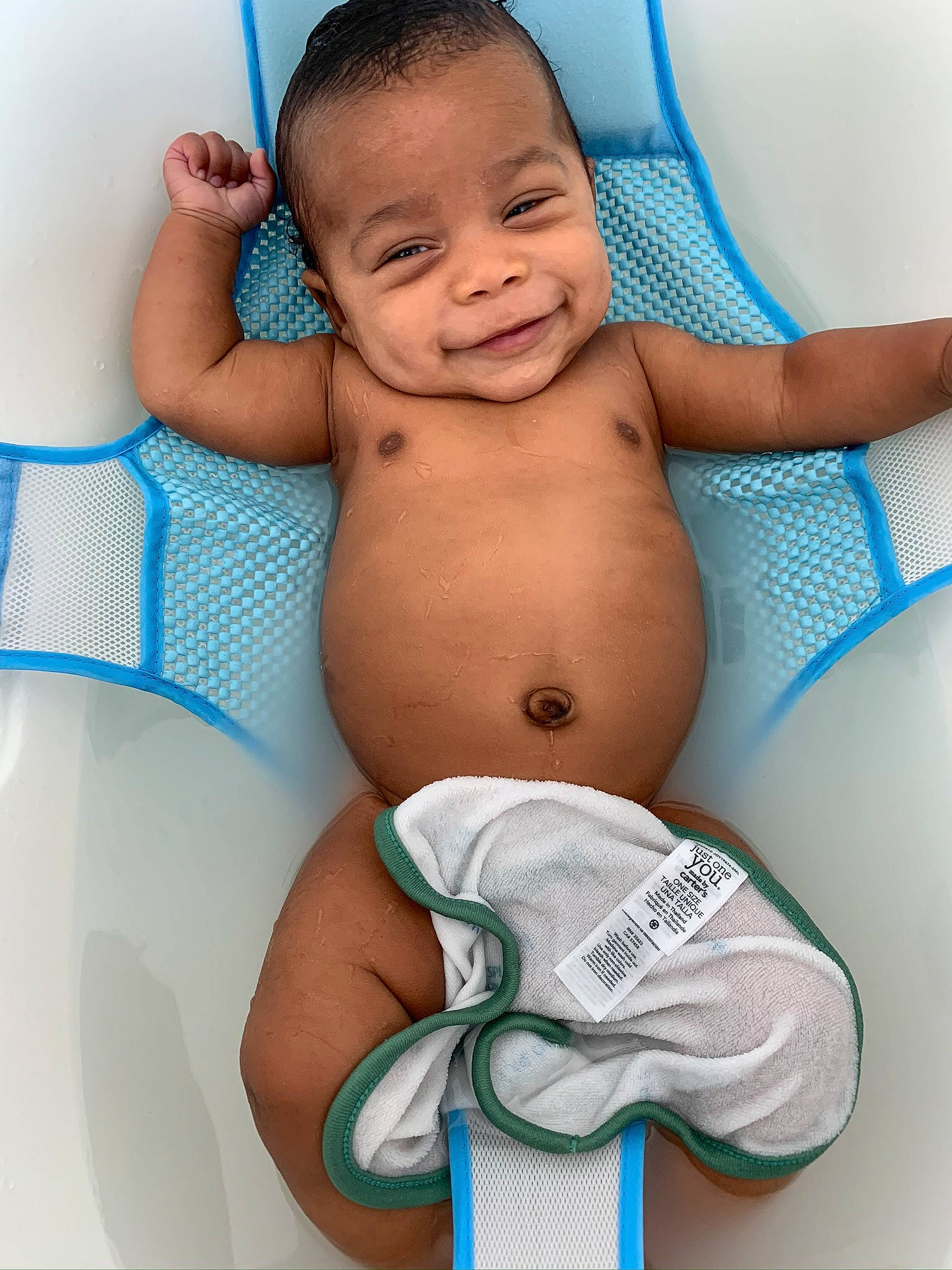 Jakari joined the competition — help win amazing prizes! baby, baby_bathing, bathing, bathtub, birth, child, diaper, person, skin, smile, stomach, toddler