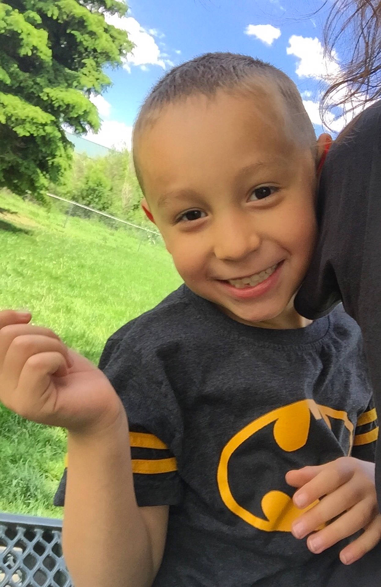 Jameer is registered to the contest to win money with this photo: boy, cheek, child, face, finger, fun, grass, hand, happiness, infant, joy, person, play, product, skin, smile, thumb, toddler, vacation, vertebrate