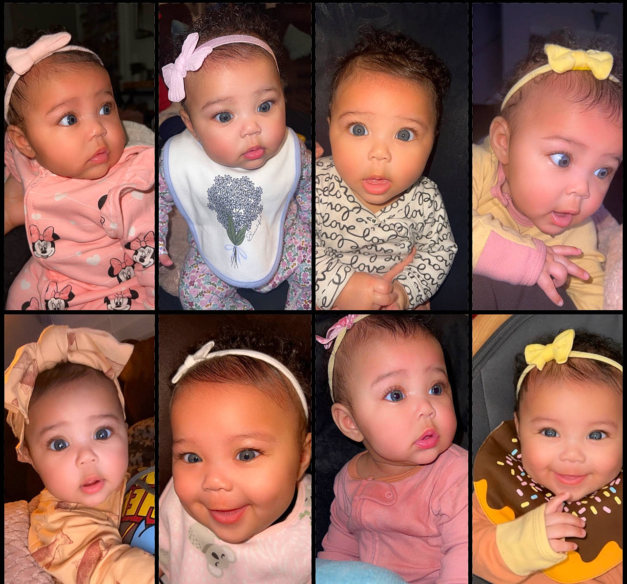 Jhené is registered to the contest to win money with this photo: baby, baby_toddler_clothing, cheek, chin, eye, eyebrow, eyelash, face, facial_expression, hairstyle, head, headgear, human, joy, nose, people, person, photograph, product, skin