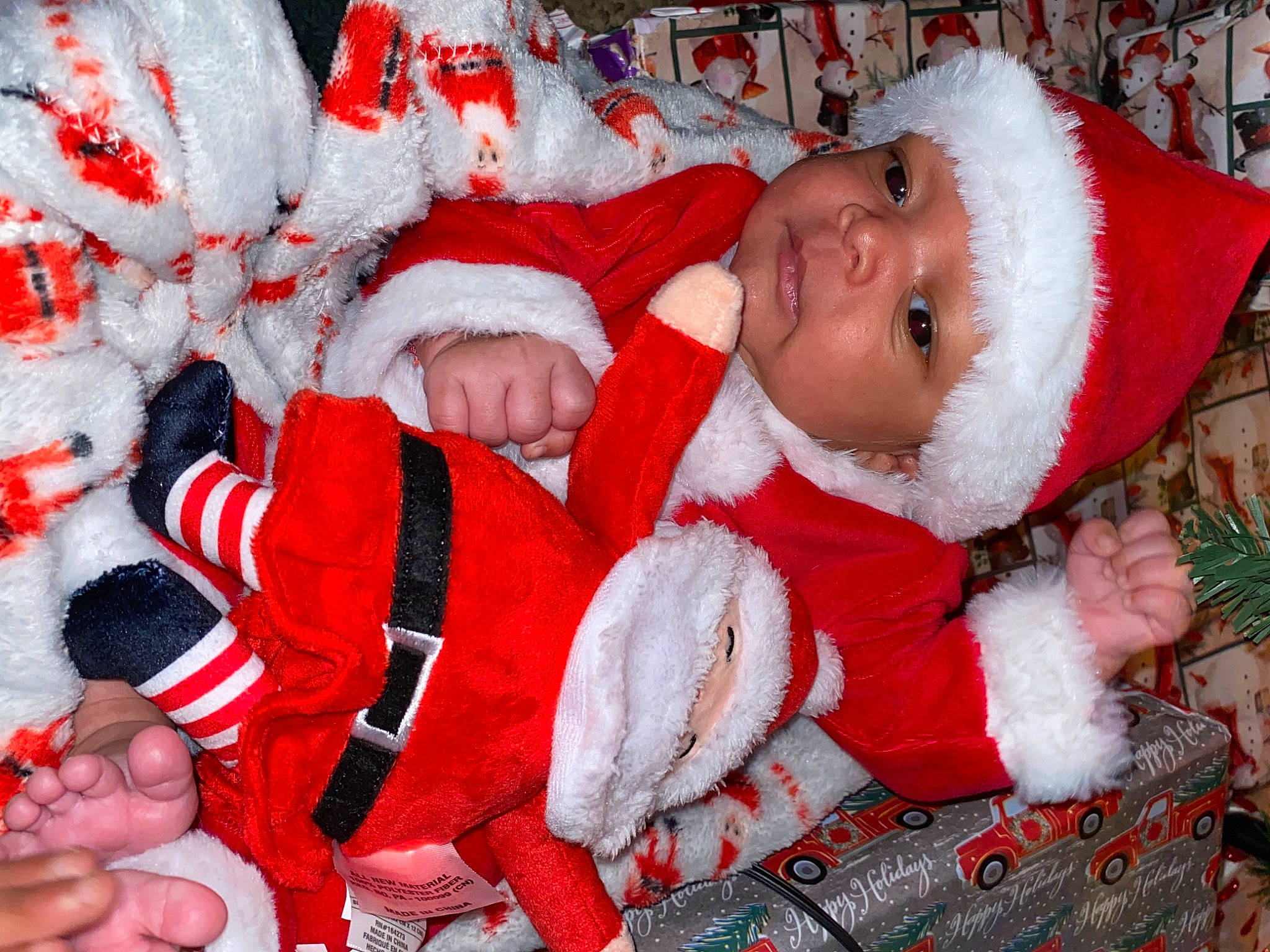 Davion joined the competition — help win amazing prizes! baby, carmine, christmas, christmas_decoration, christmas_eve, christmas_ornament, event, facial_expression, fictional_character, fur, fur_clothing, happy, headwear, holiday, human_body, lap, person, pleased, red, santa_claus