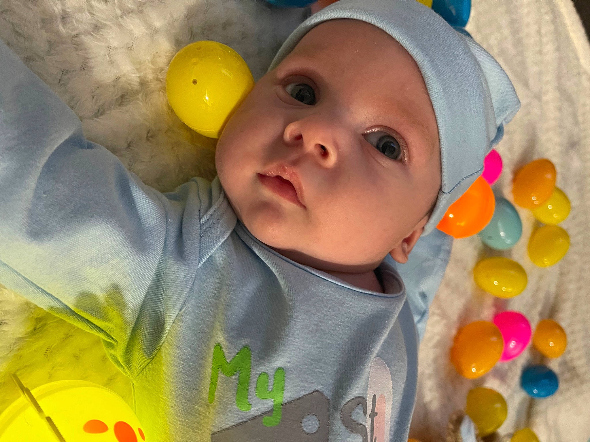 Braxton is registered to the contest to win money with this photo: baby, baby_playing_with_toys, baby_products, baby_toddler_clothing, baby_toys, blue, cap, cheek, child, event, fun, happy, headwear, leisure, nose, person, play, room, skin, toddler