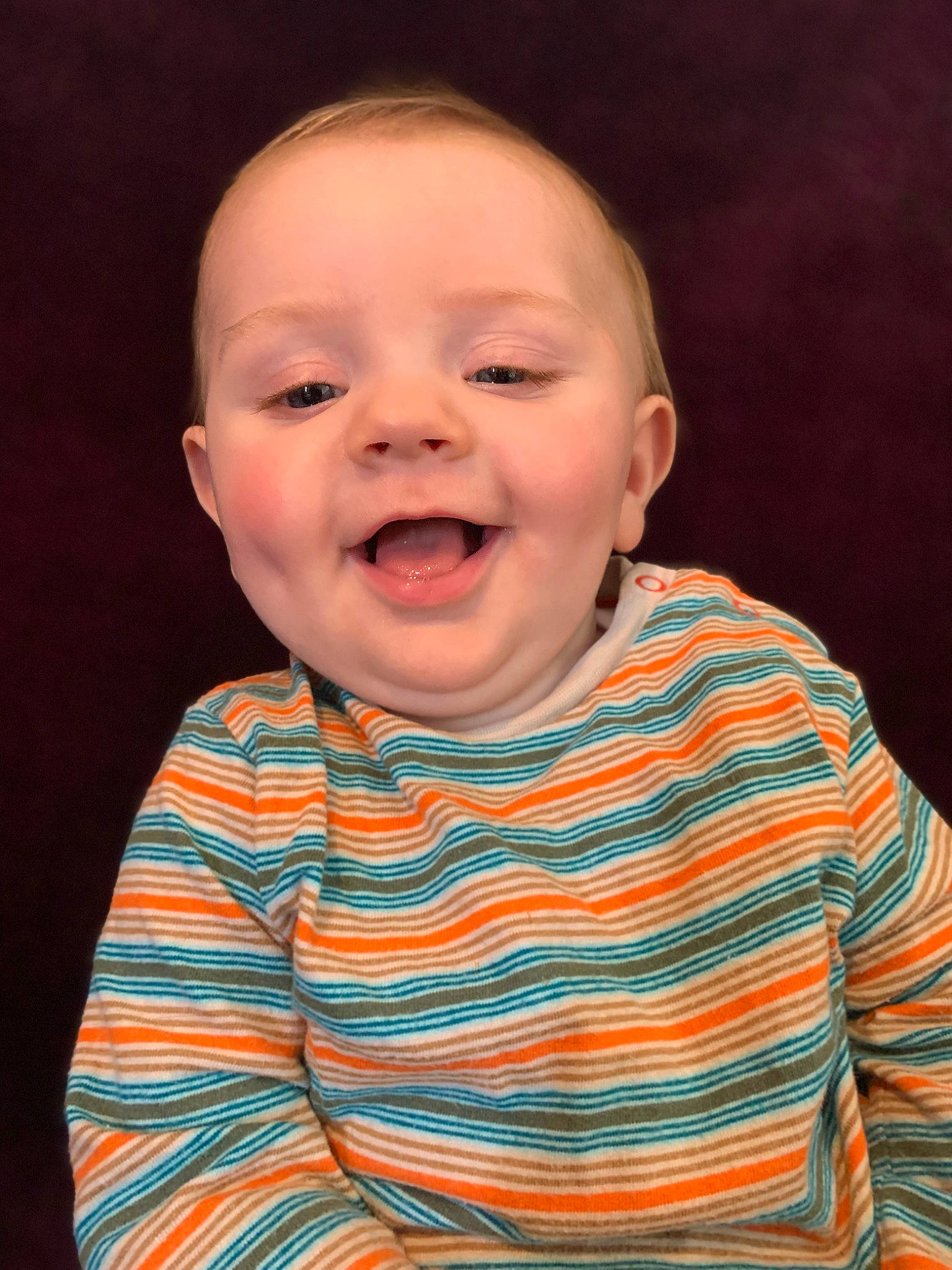 Grayson joined the competition — help win amazing prizes! baby, baby_laughing, baby_toddler_clothing, cheek, child, chin, clothing, comfort, eye, fun, happy, head, human_body, iris, mouth, nose, person, skin, sleeve, smile
