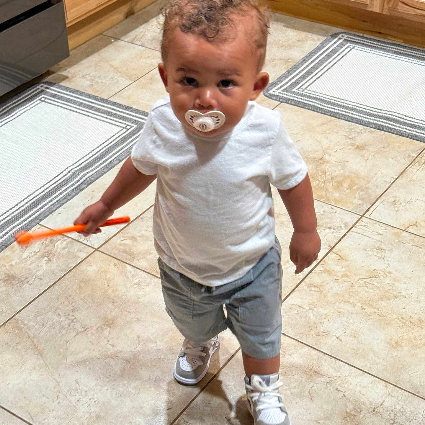 Kyngstyn joined the competition — help win amazing prizes! boy, child, clothing, cream, cutlery, dessert, face, footwear, head, jeans, male, pants, person, photography, portrait, shoe, shorts, sneaker, spoon, t_shirt